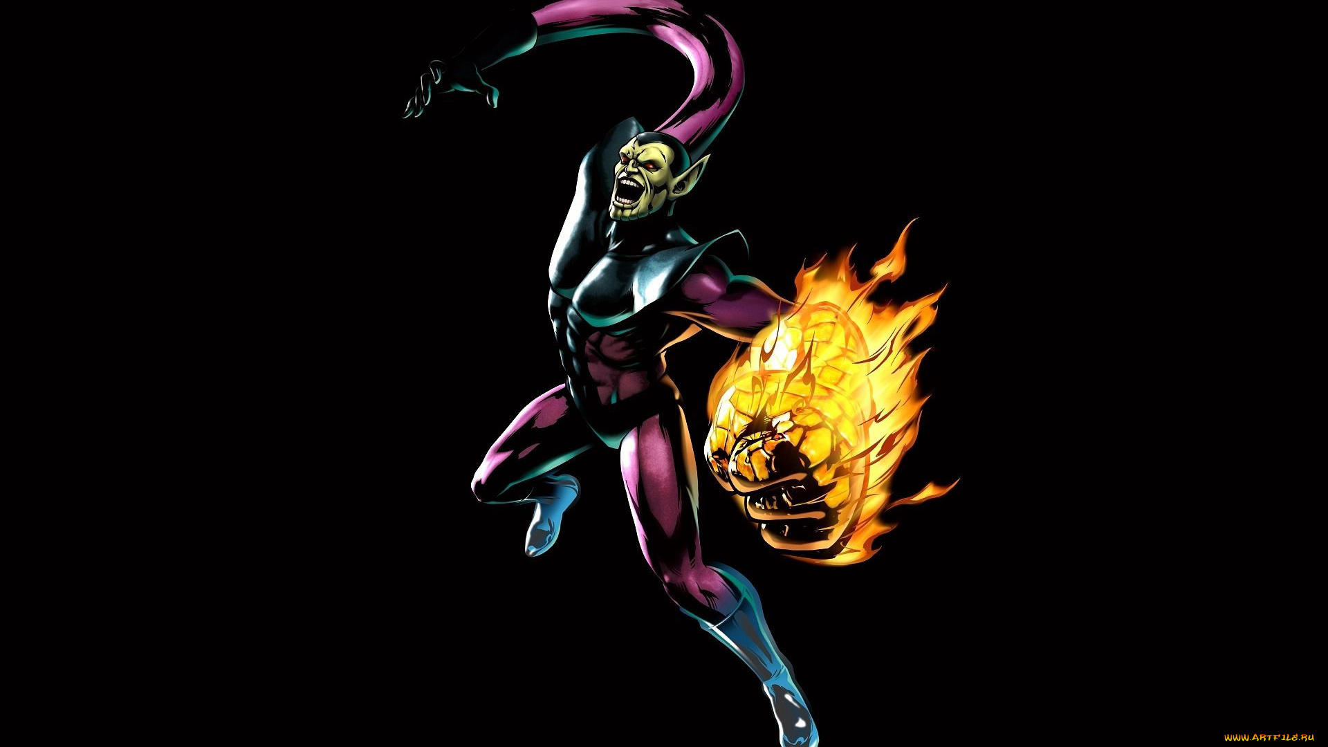 рисованное, комиксы, skrull, super