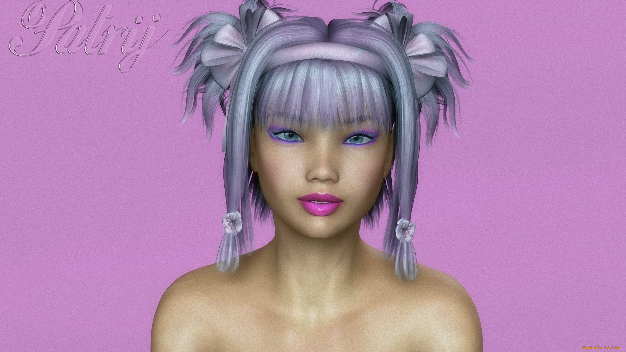 3д, графика, портрет, , portraits, девушка, взгляд, фон