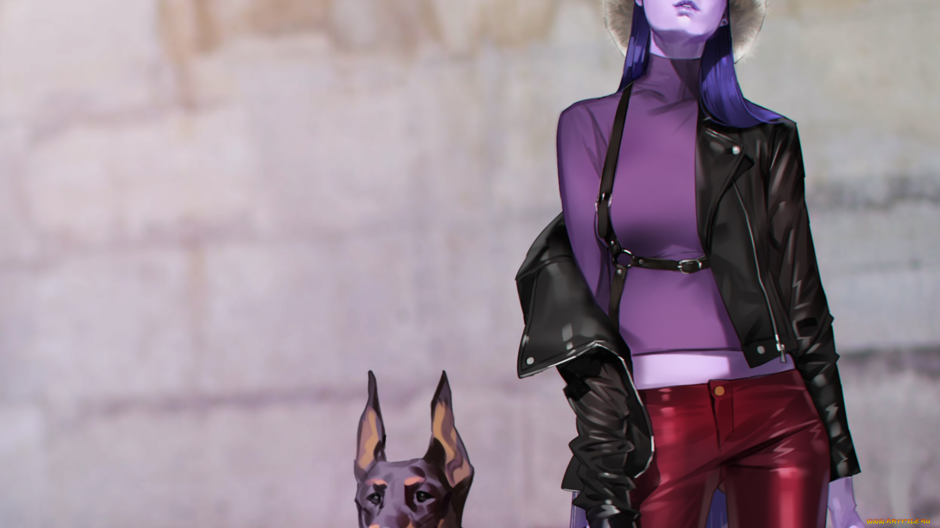 видео, игры, overwatch, девушка, собака