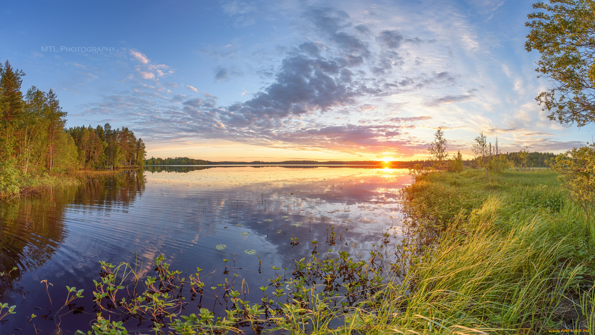 природа, восходы, закаты, озеро, закат