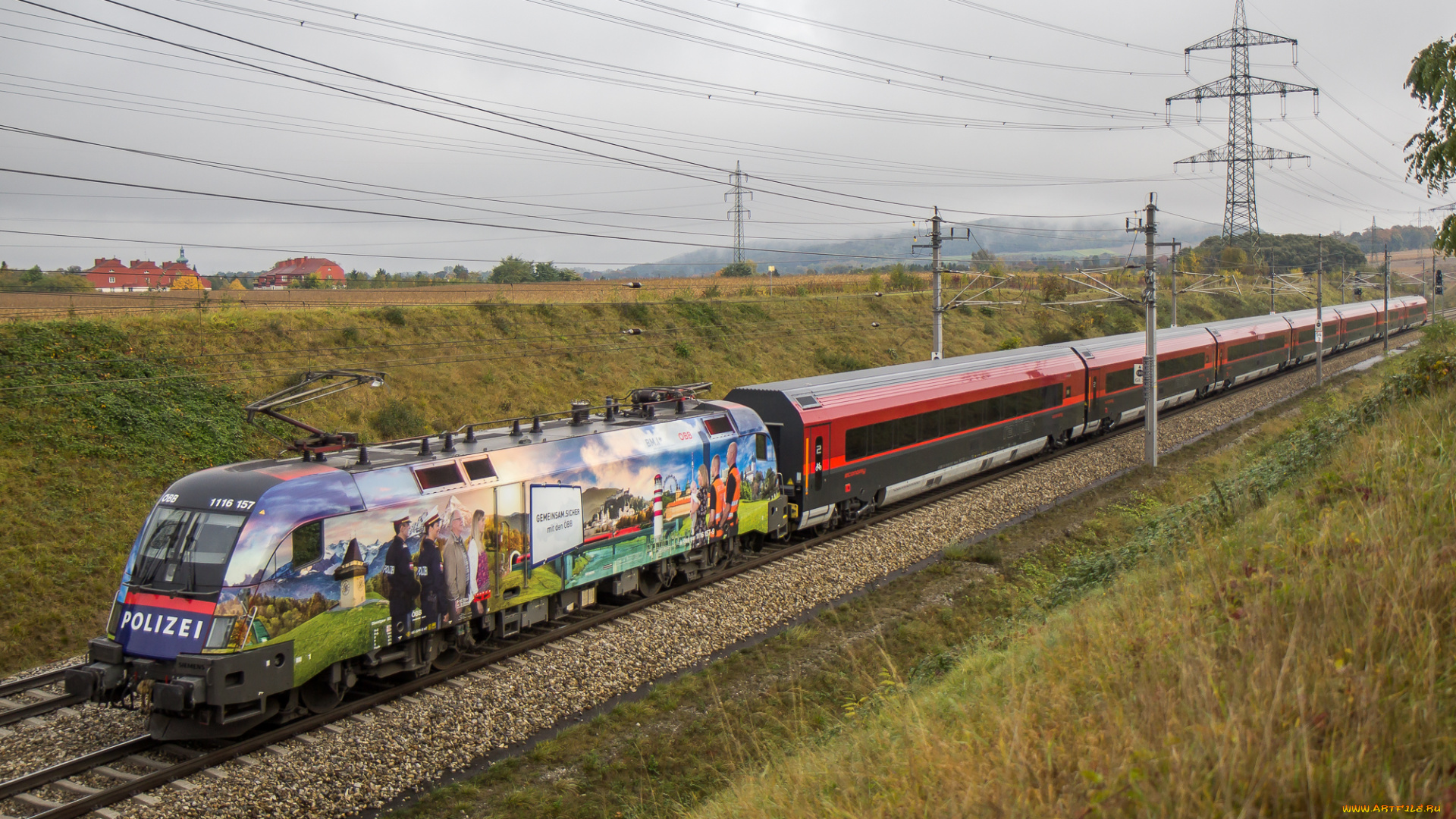 техника, электровозы, локомотив, состав