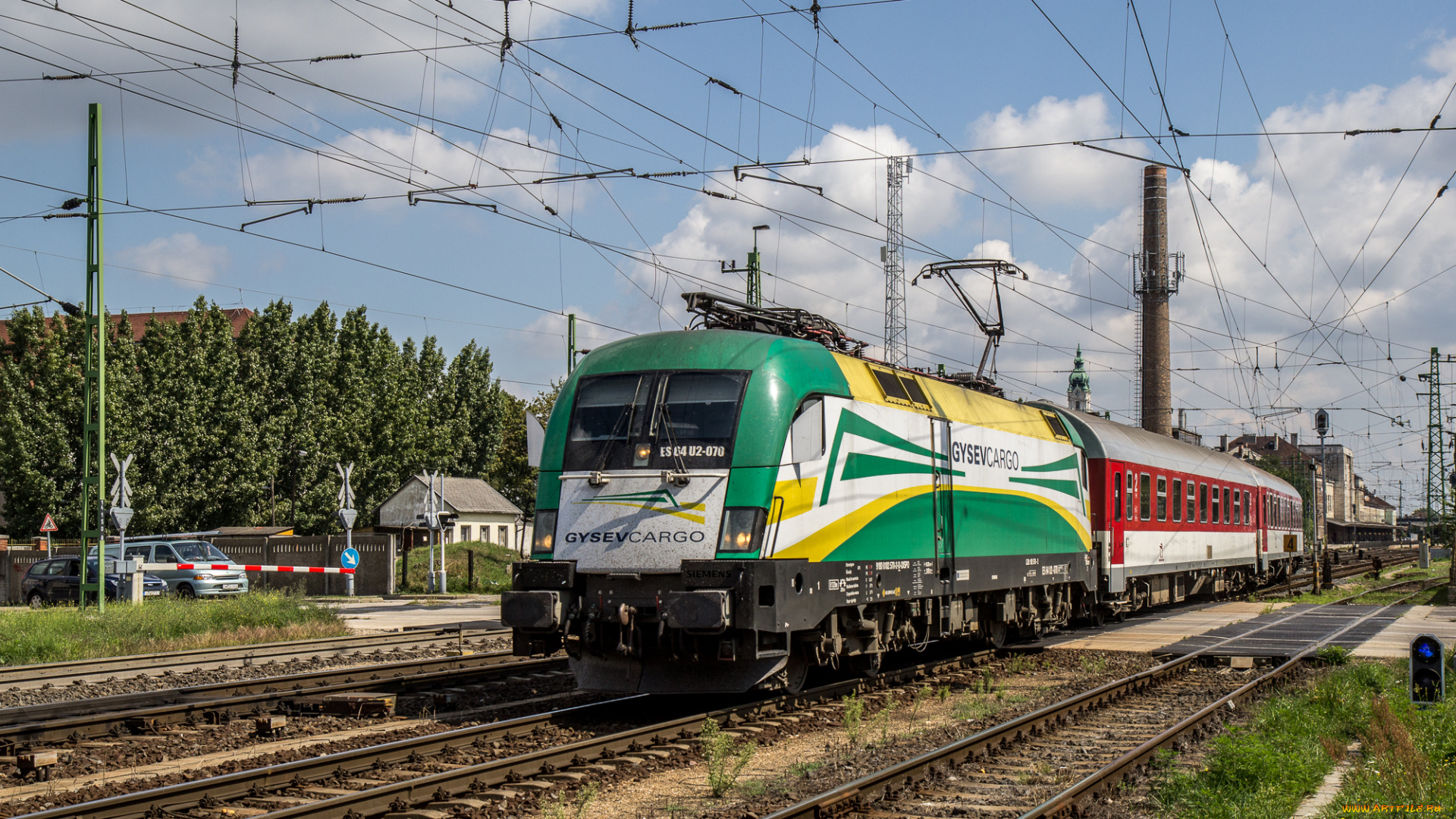 техника, электровозы, локомотив, состав