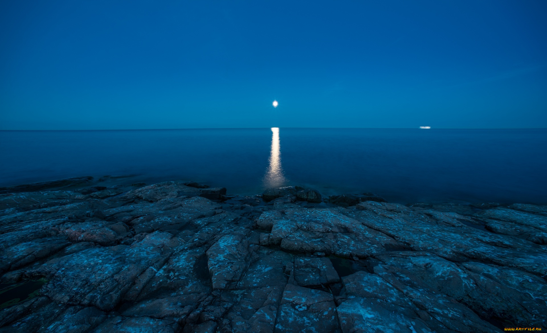 соммерс, , финский, залив, , россия, природа, побережье, море, берег, небо, луна, камни, ночь