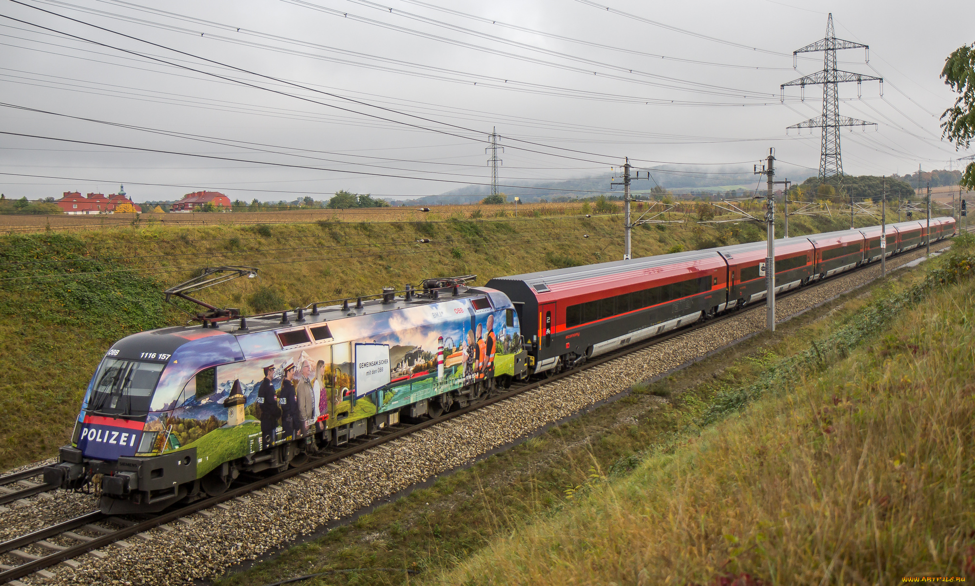 техника, электровозы, локомотив, состав