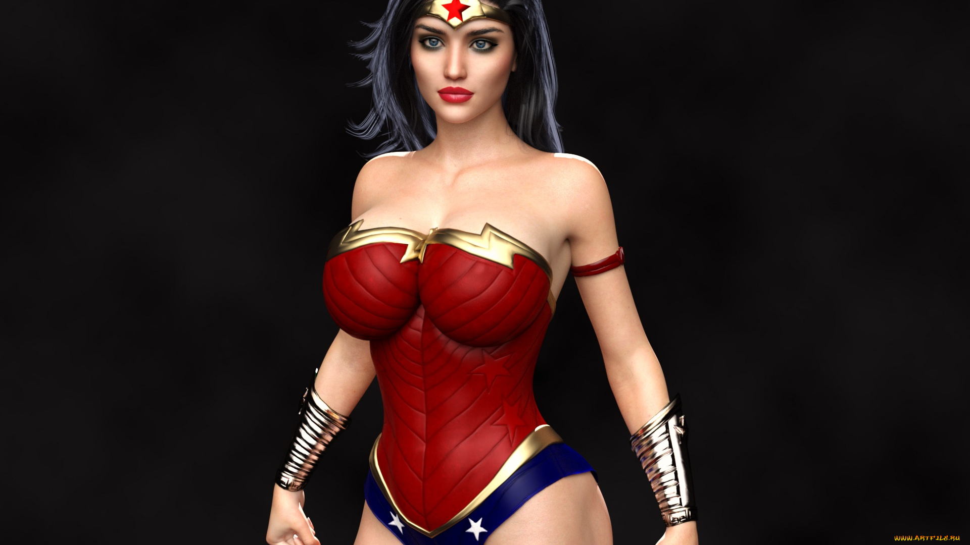 3д, графика, фантазия, , fantasy, фон, взгляд, девушка