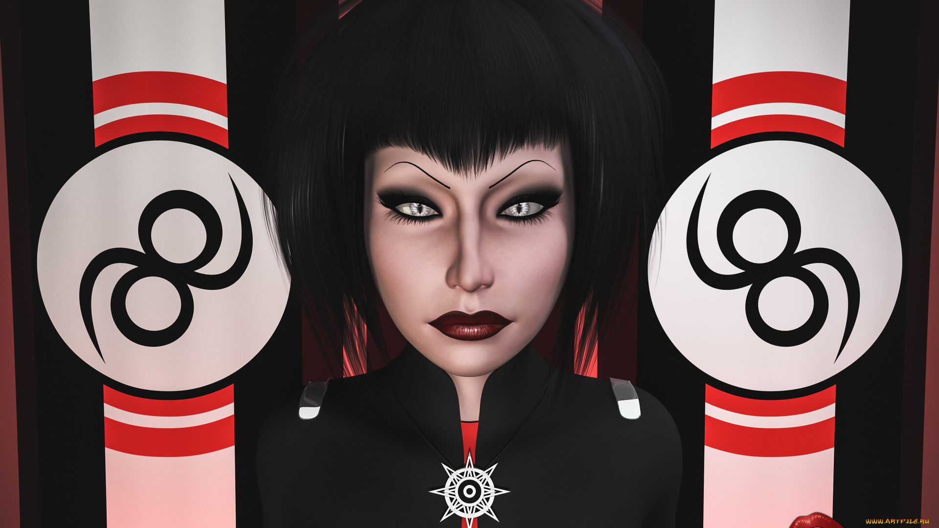 3д, графика, портрет, , portraits, девушка, фон, взгляд