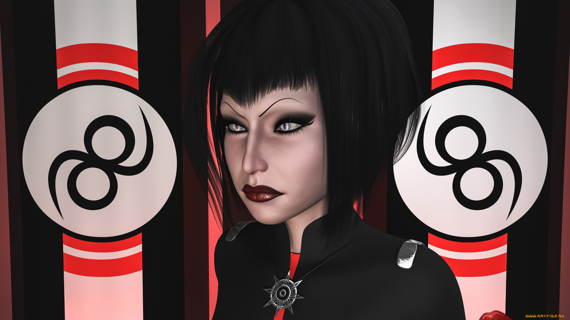 3д, графика, портрет, , portraits, фон, взгляд, девушка