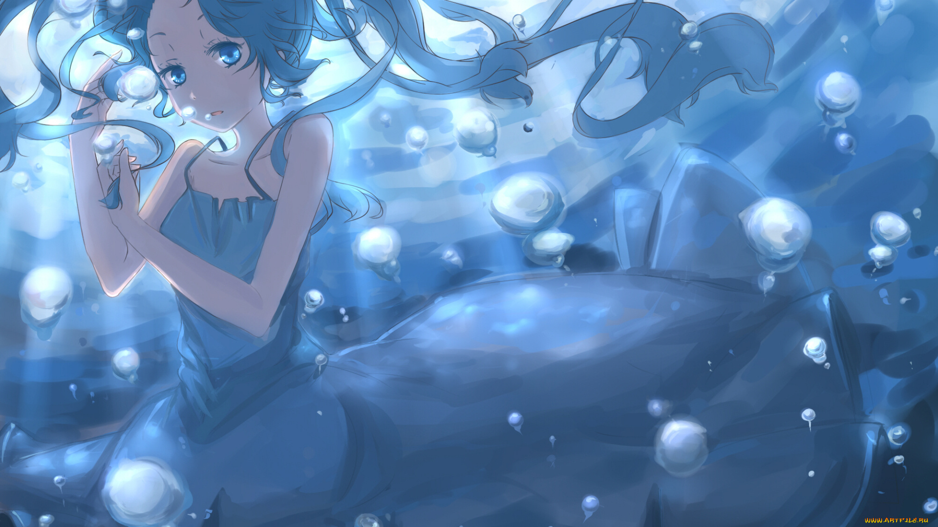 аниме, vocaloid, девушка