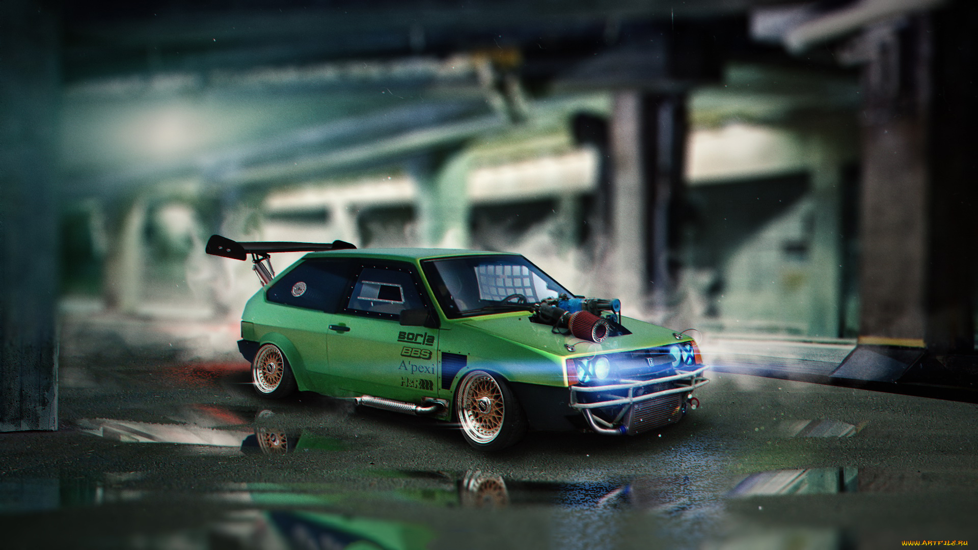 автомобили, виртуальный, тюнинг, фон, тюнинг, ваз