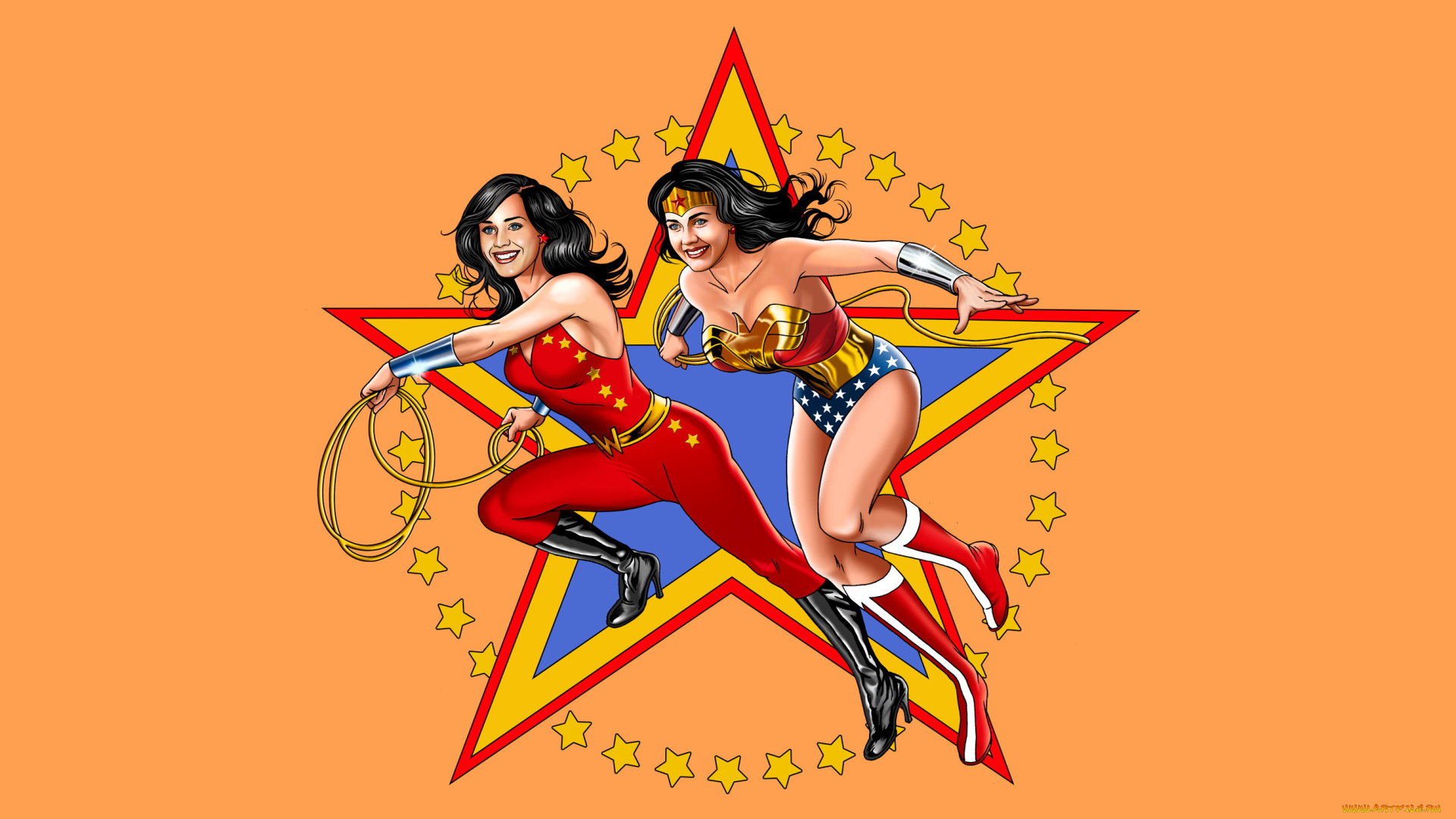 рисованное, комиксы, униформа, улыбка, взгляд, фон, девушки