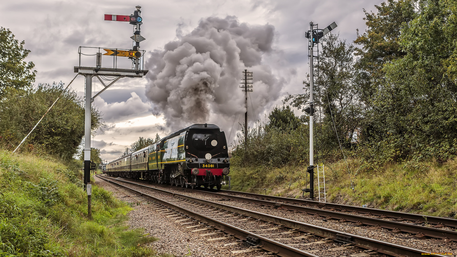 техника, паровозы, локомотив, состав