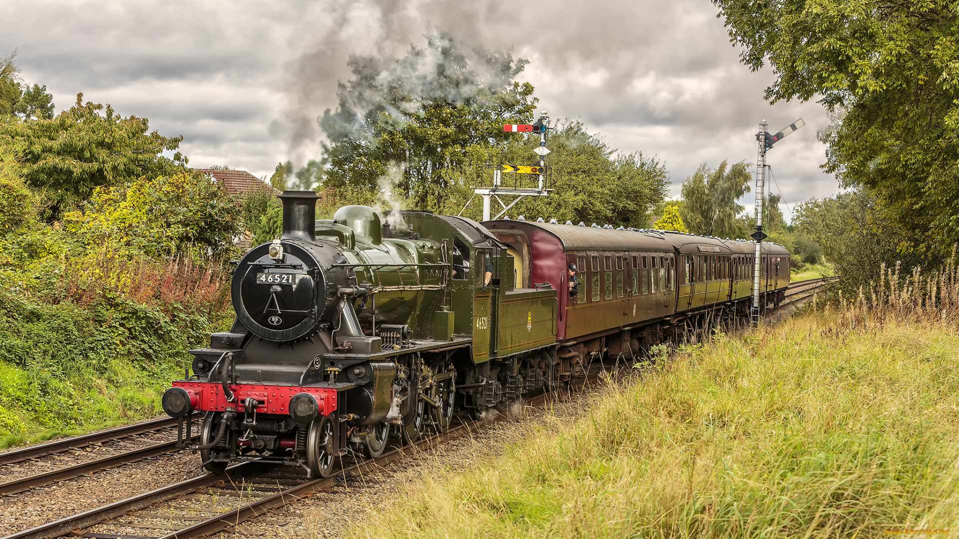 техника, паровозы, локомотив, состав