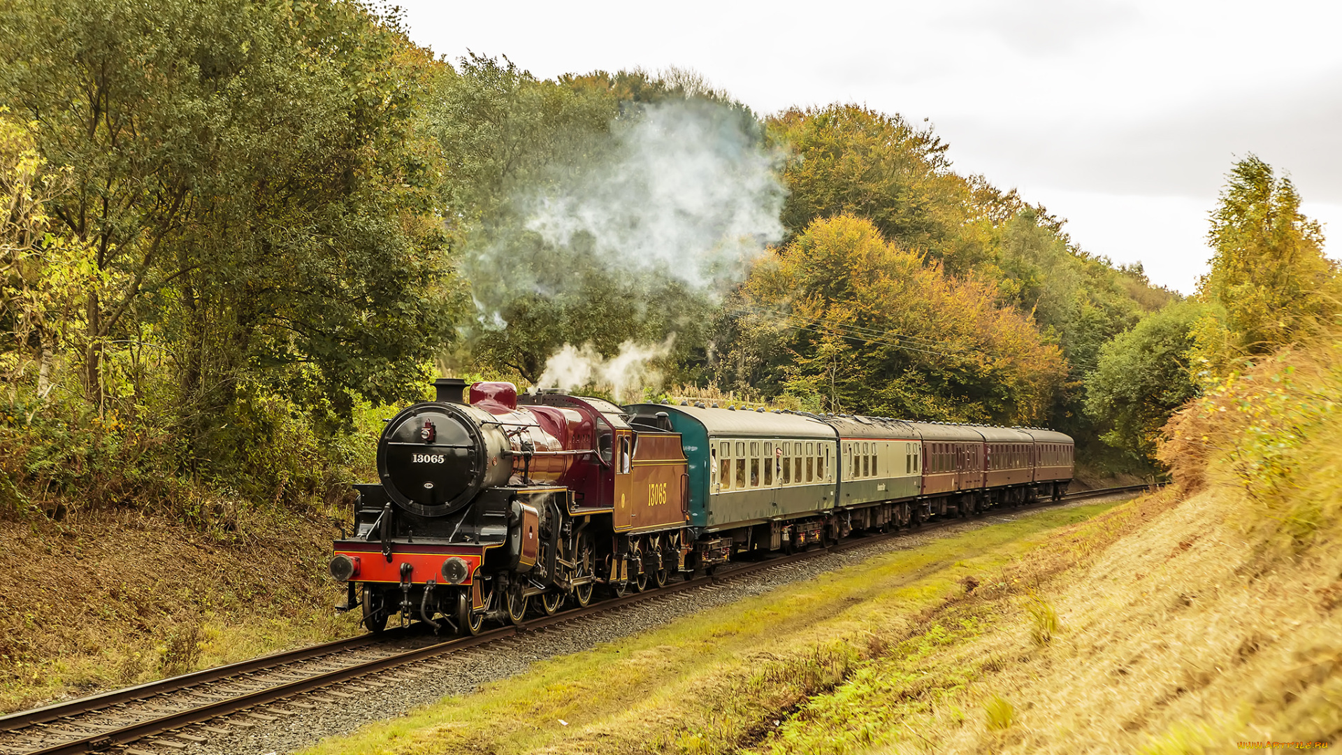 техника, паровозы, локомотив, состав