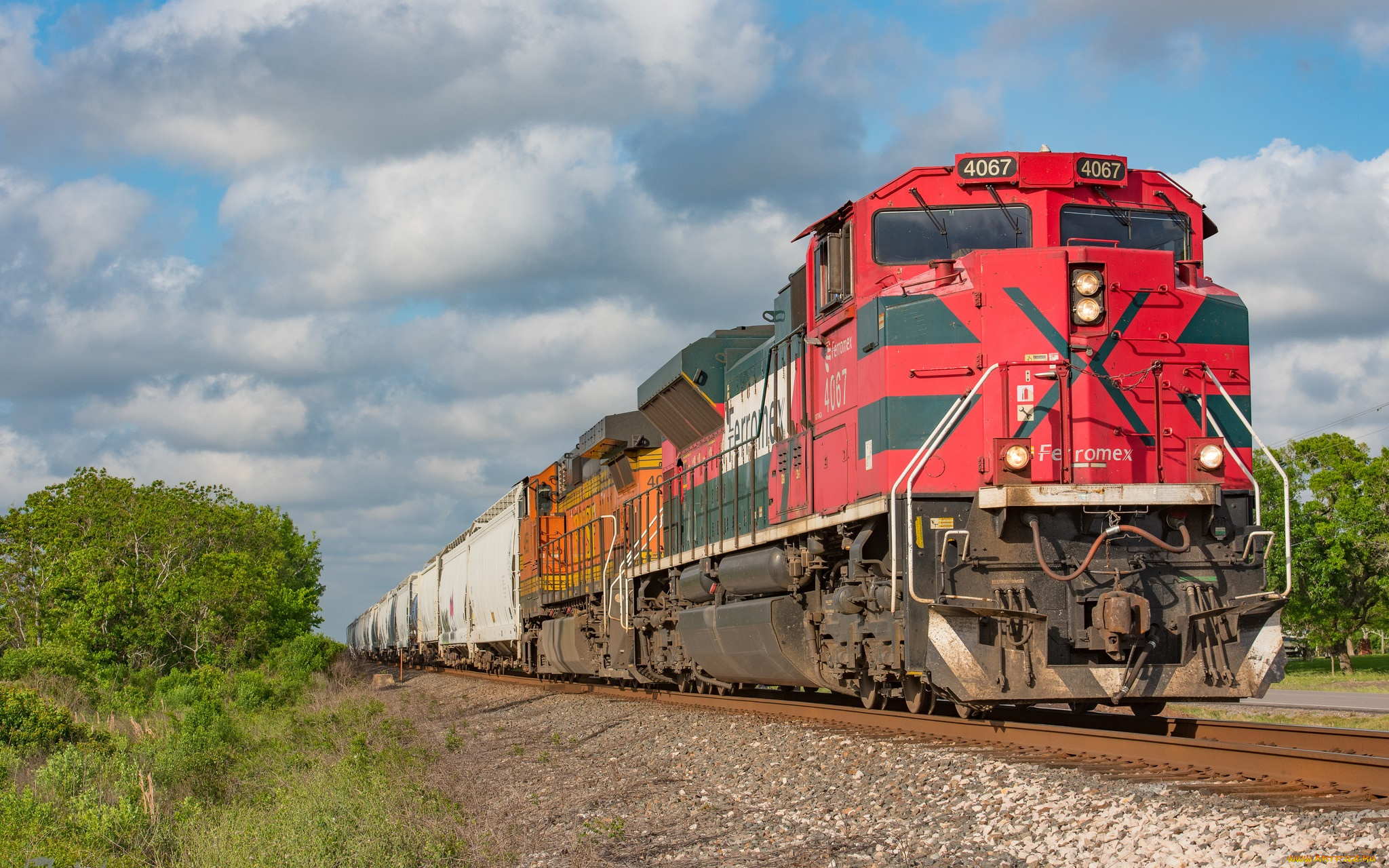 техника, поезда, локомотив, состав