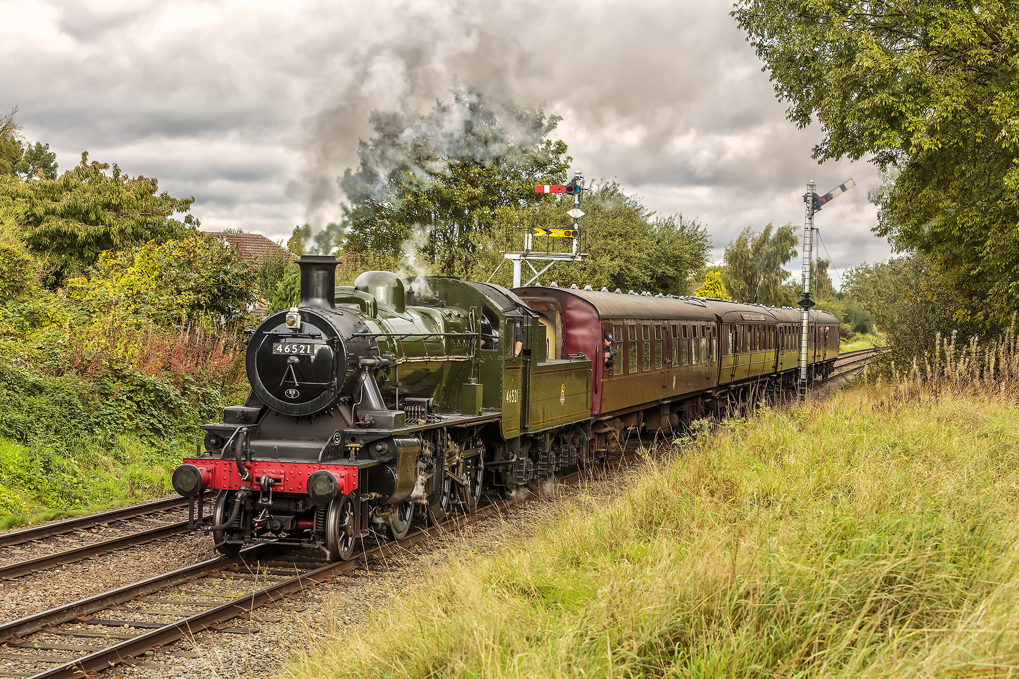 техника, паровозы, локомотив, состав