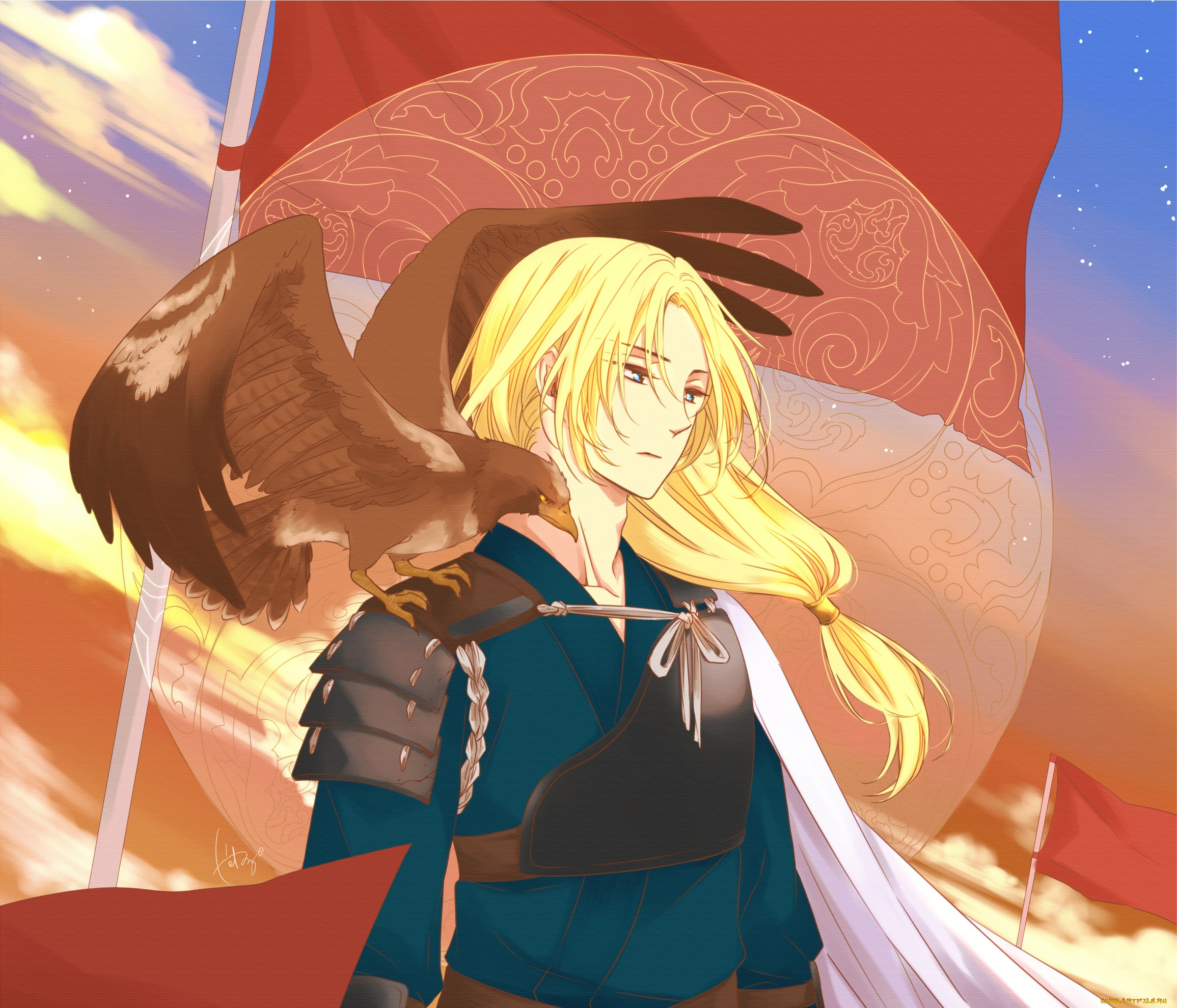 аниме, akatsuki, no, yona, сувон, орёл