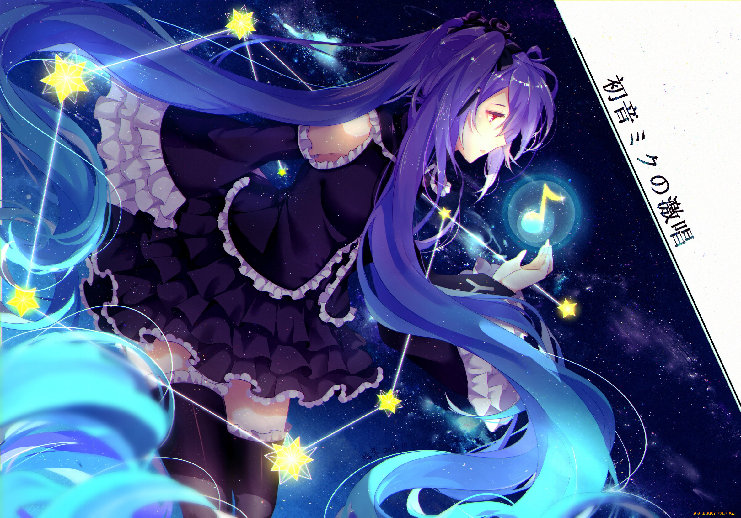 аниме, vocaloid, девушка