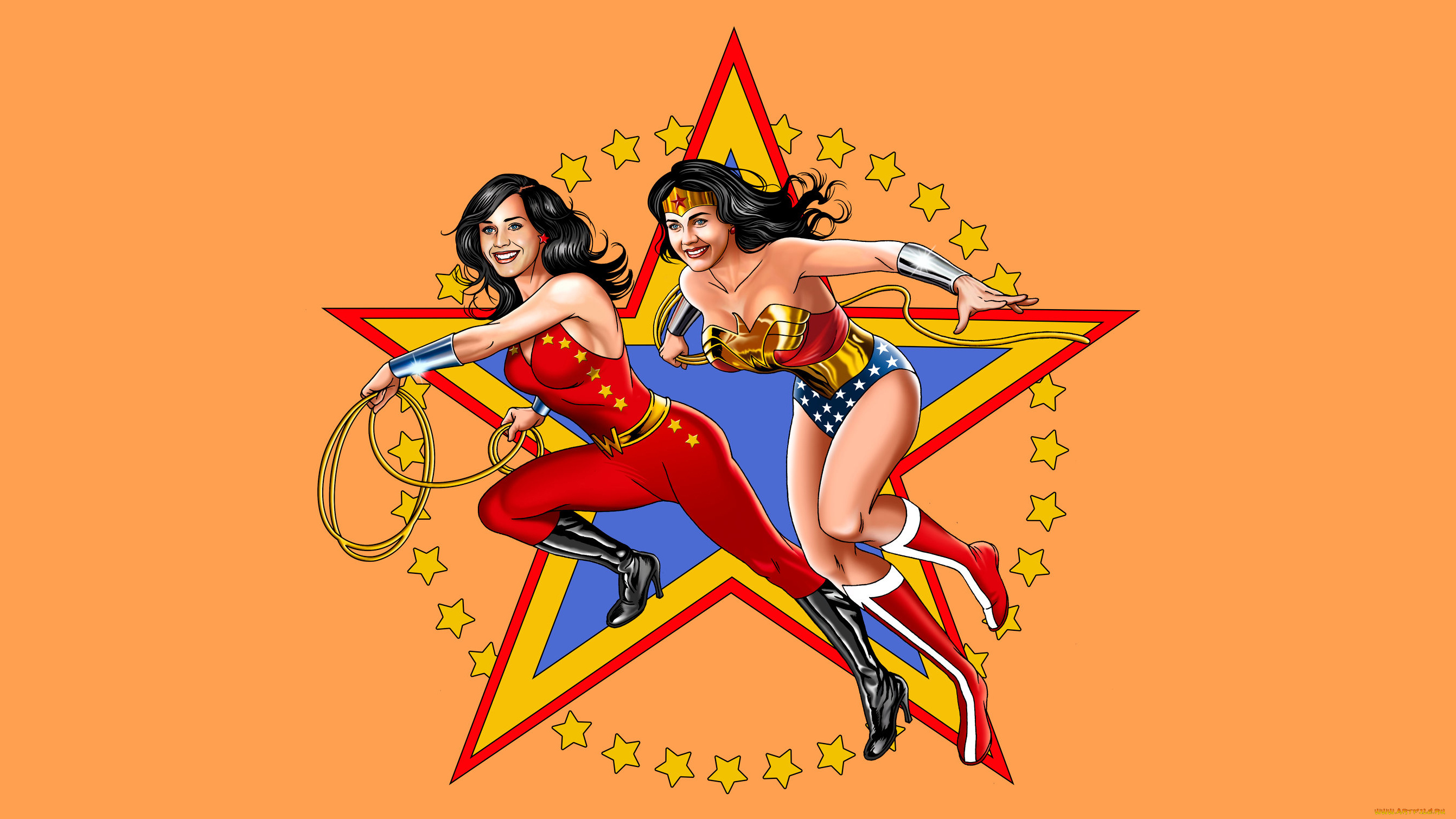 рисованное, комиксы, униформа, улыбка, взгляд, фон, девушки