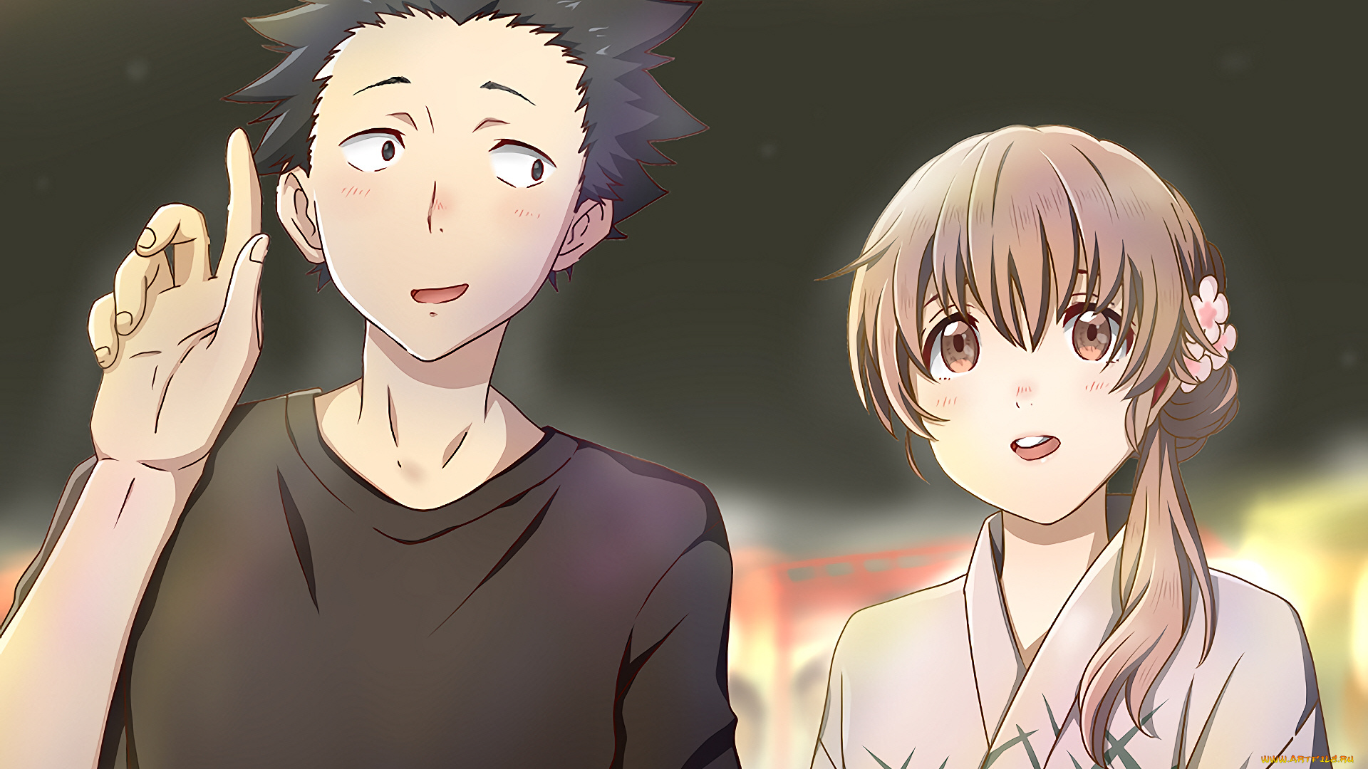 аниме, koe, no, katachi, форма, голоса