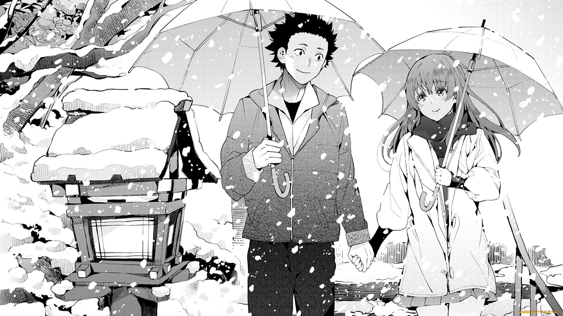 аниме, koe, no, katachi, форма, голоса