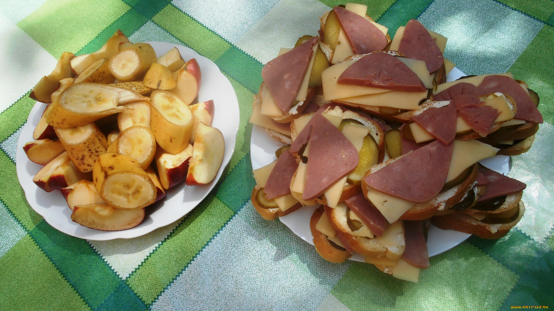 еда, бутерброды, , гамбургеры, , канапе, сыр, колбаса, хлеб, бананы, яблоки