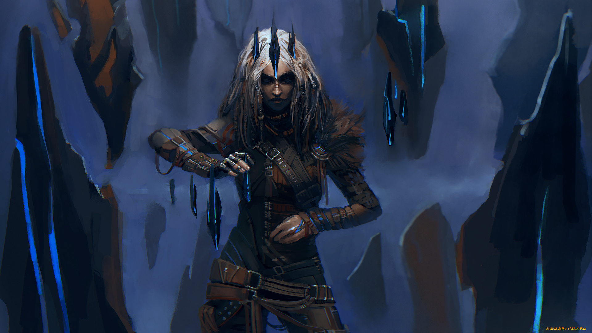 фэнтези, девушки, униформа, фон, девушка