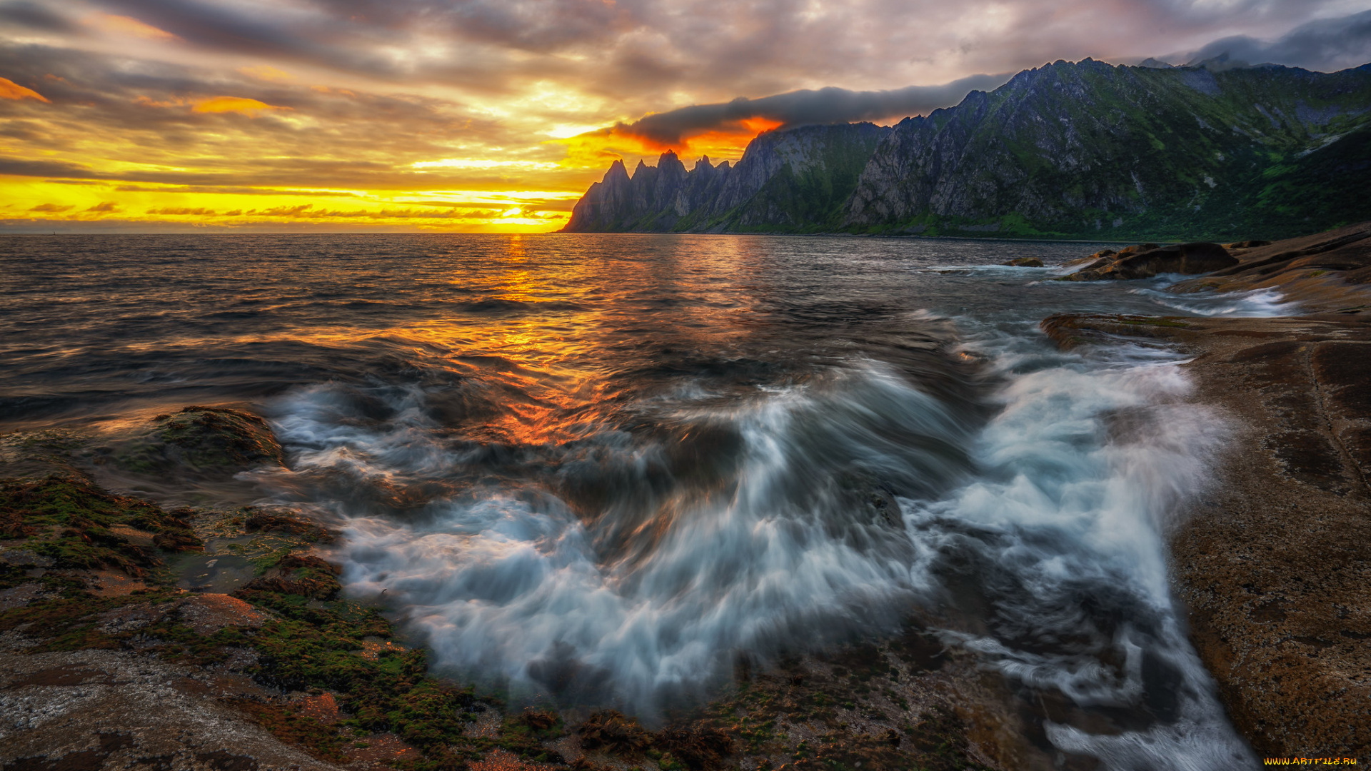 природа, побережье, простор