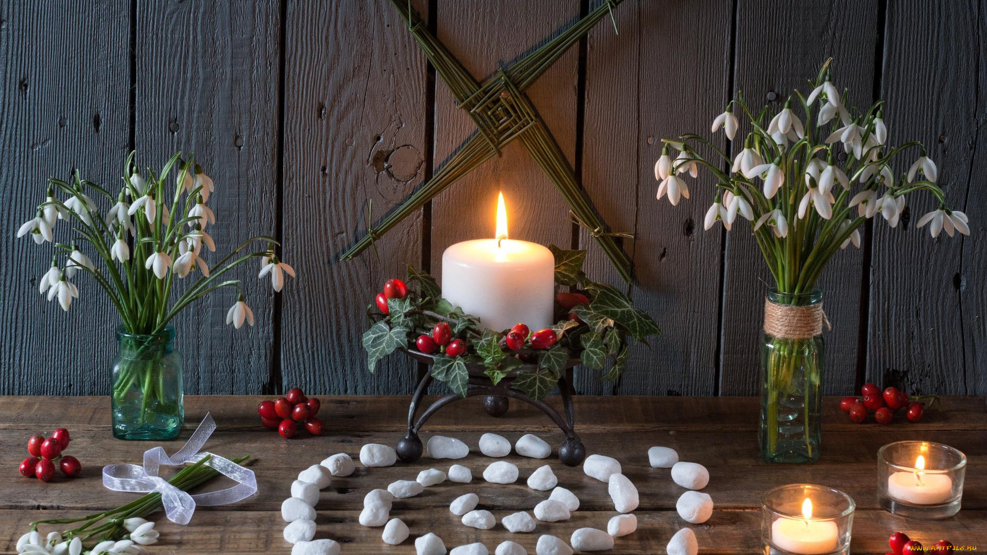 разное, свечи, композиция