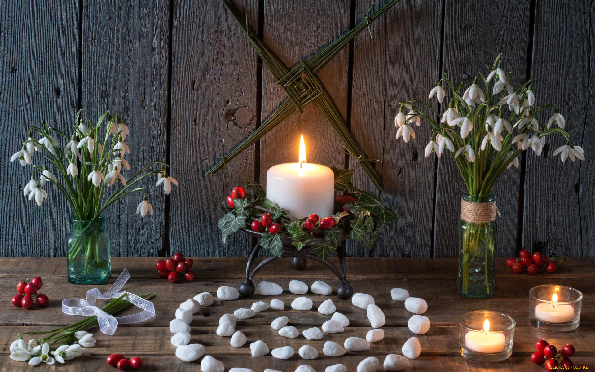 разное, свечи, композиция