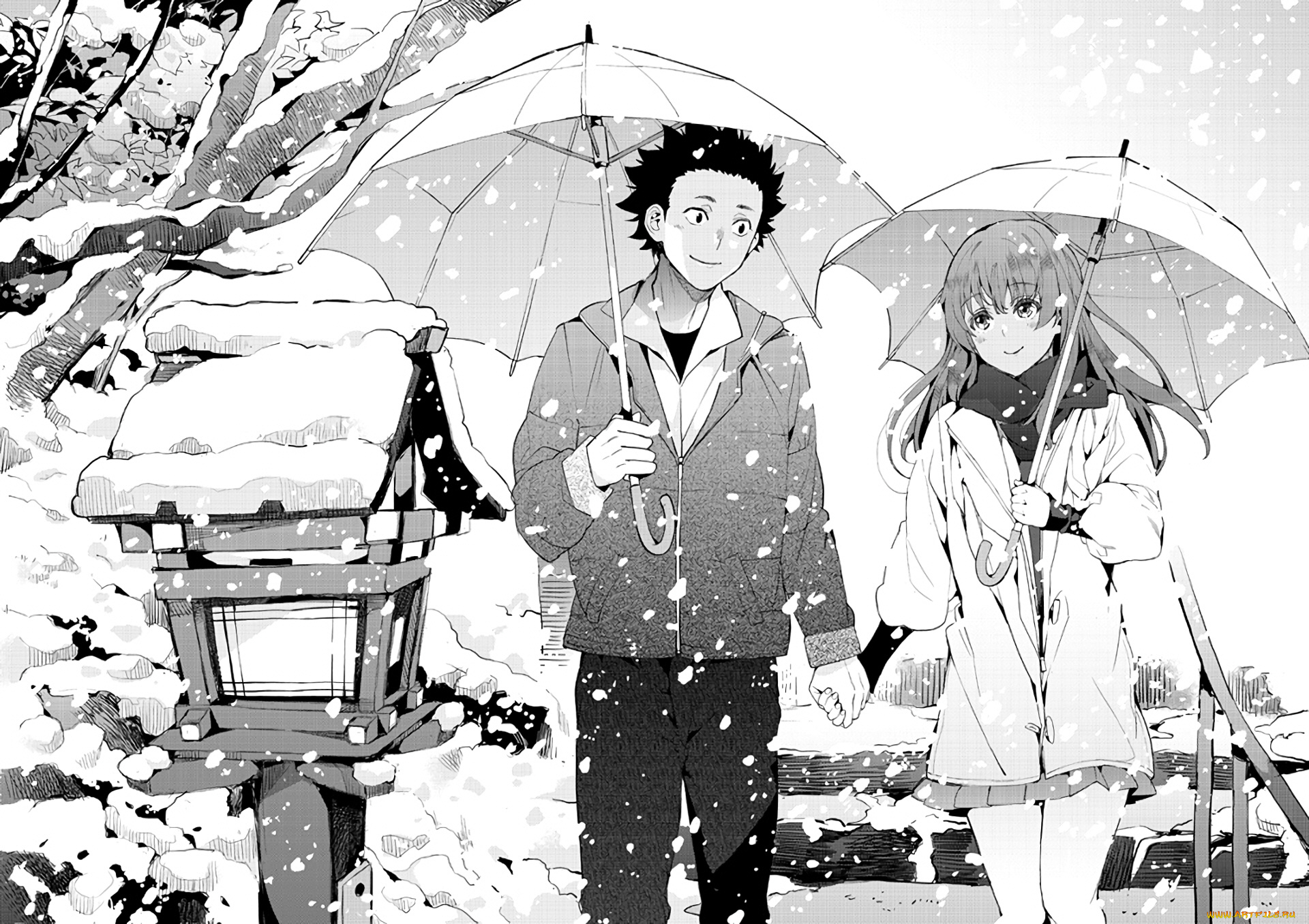 аниме, koe, no, katachi, форма, голоса