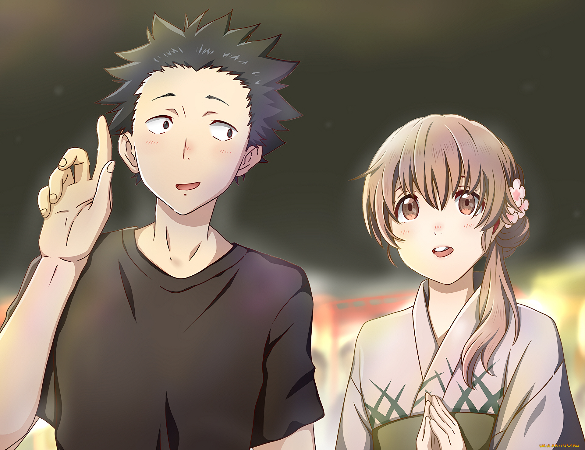аниме, koe, no, katachi, форма, голоса