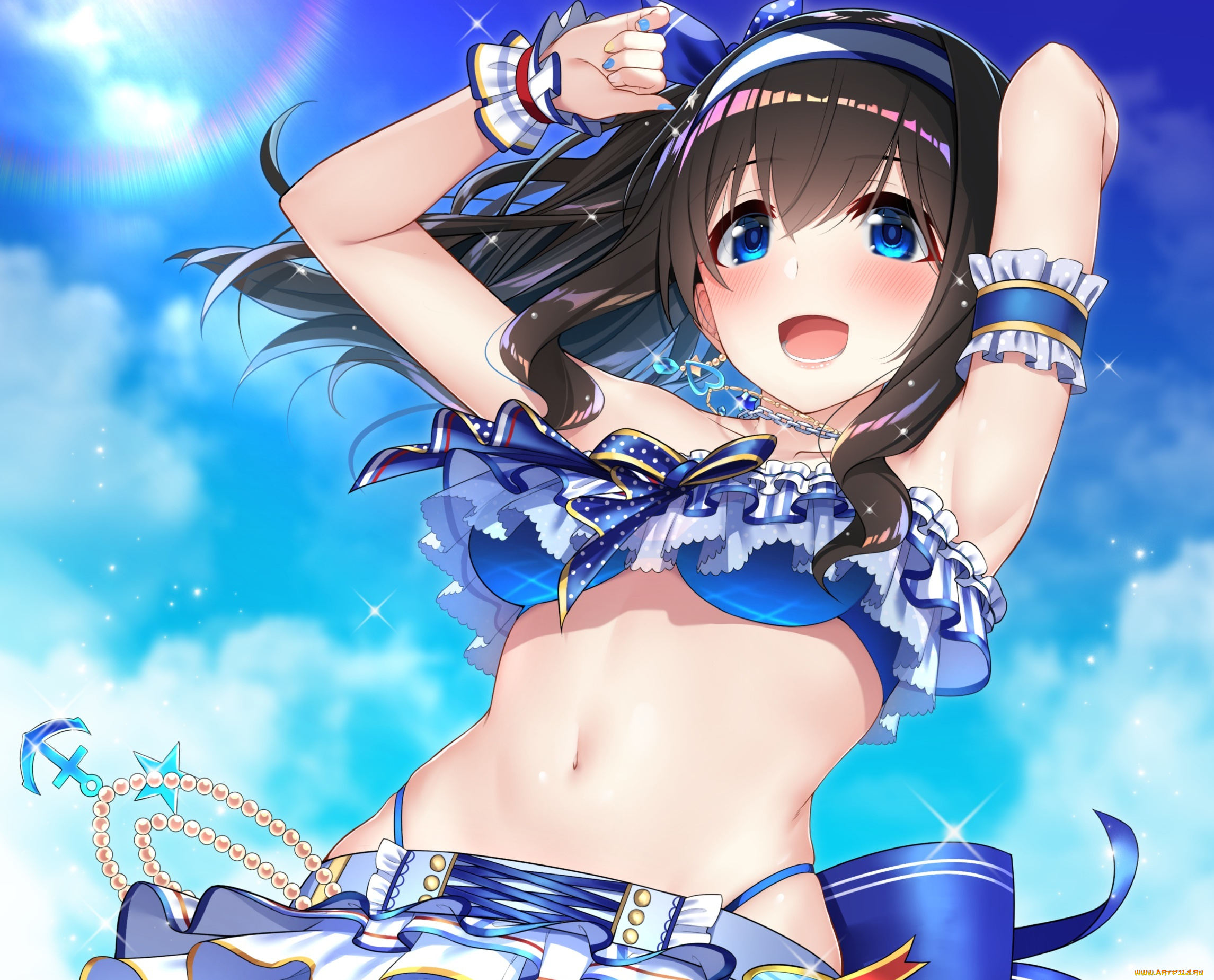 аниме, idolm@ster, фон, взгляд, девушка