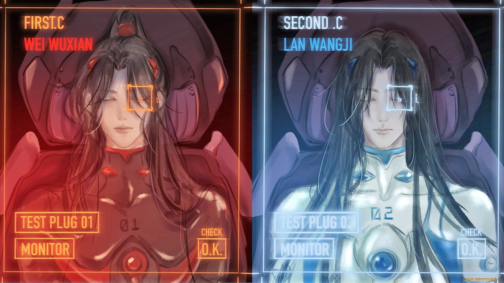 аниме, mo, dao, zu, shi, вэй, усянь, лань, ванцзы, камеры, роботы