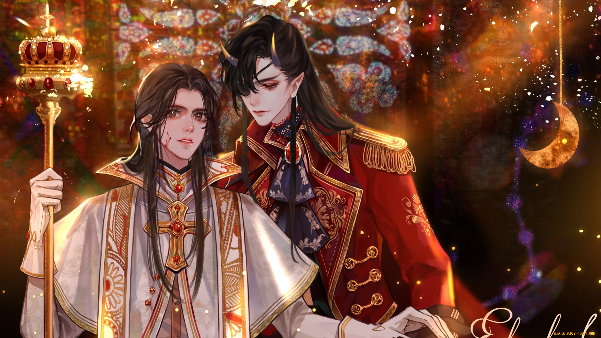 аниме, tian, guan, ci, fu, благословение, небожителей