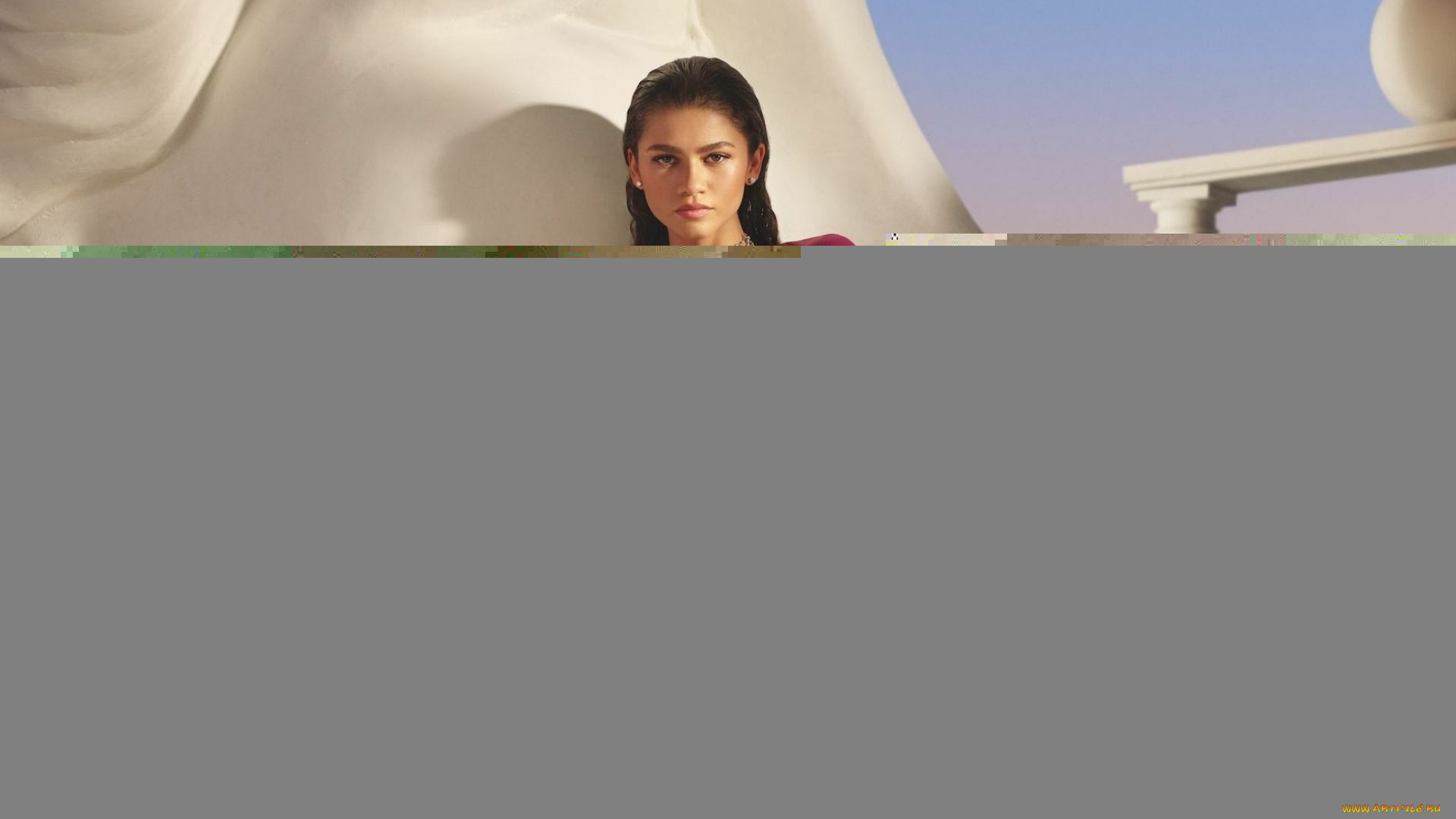 девушки, zendaya, coleman, декольте, бижутерия, поза