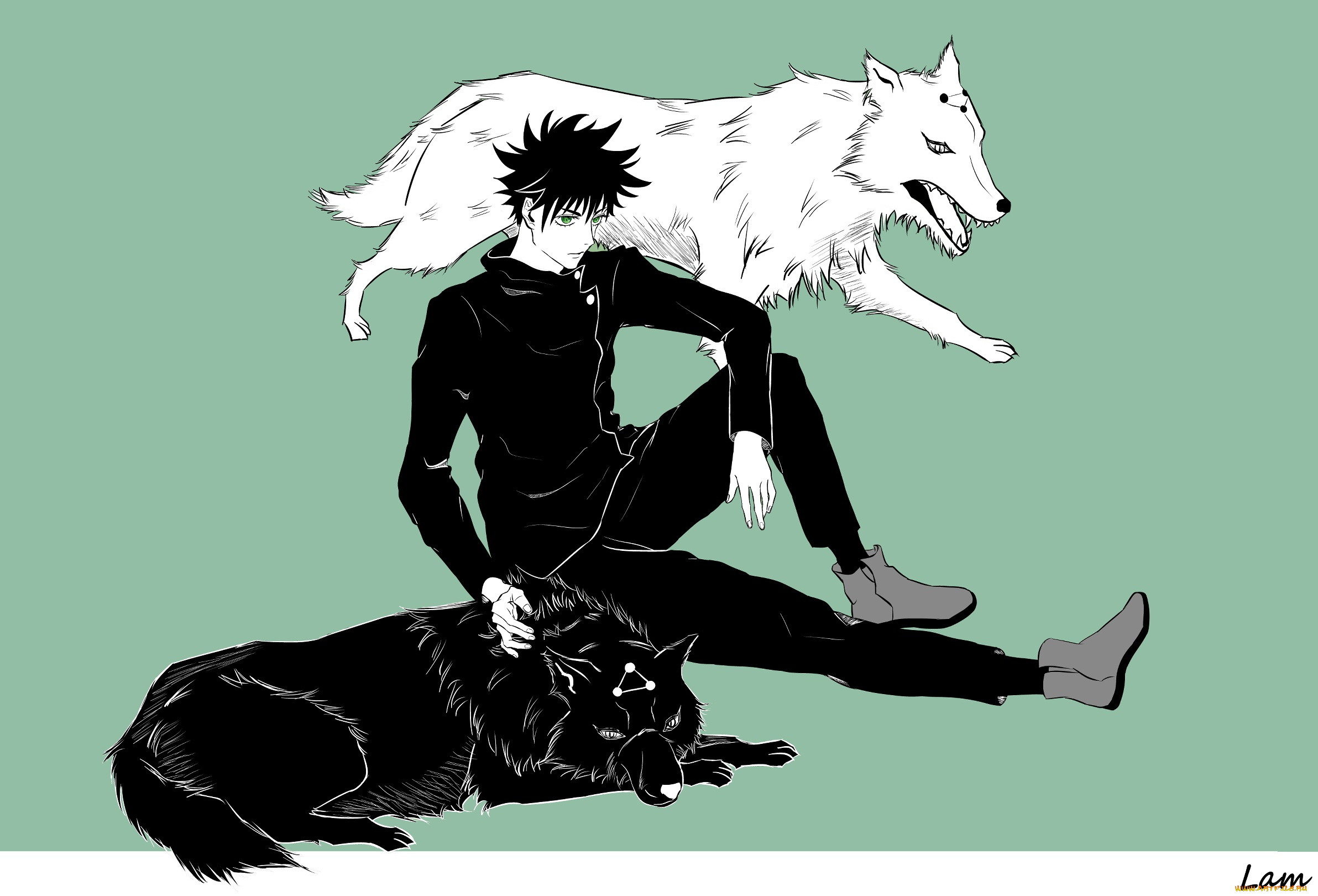 аниме, jujutsu, kaisen, магическая, битва