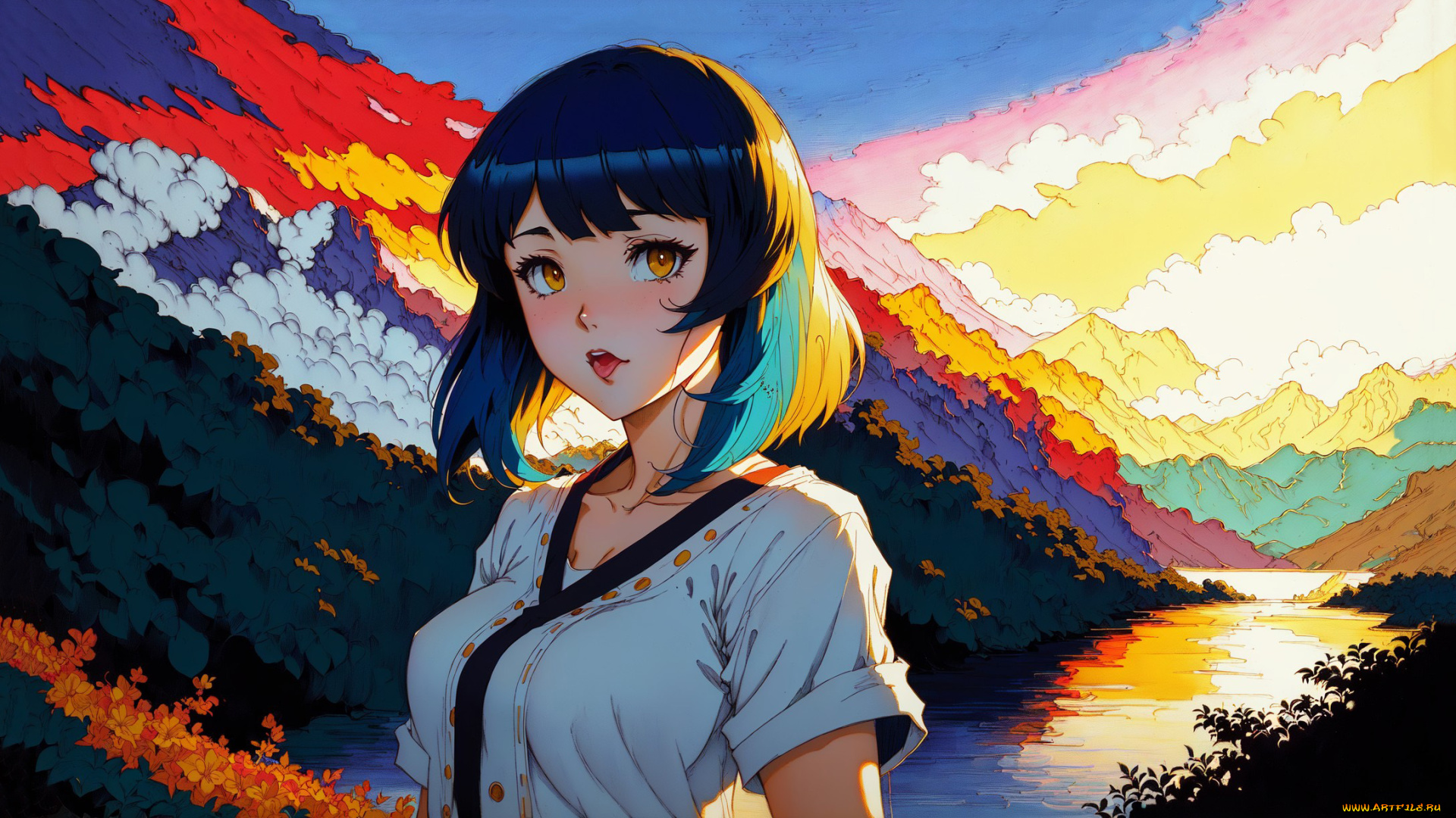 аниме, пейзажи, , природа, нейросети, графика, нейроарт, ai, art, нейронные, сети, рисунки, нейро, искусство