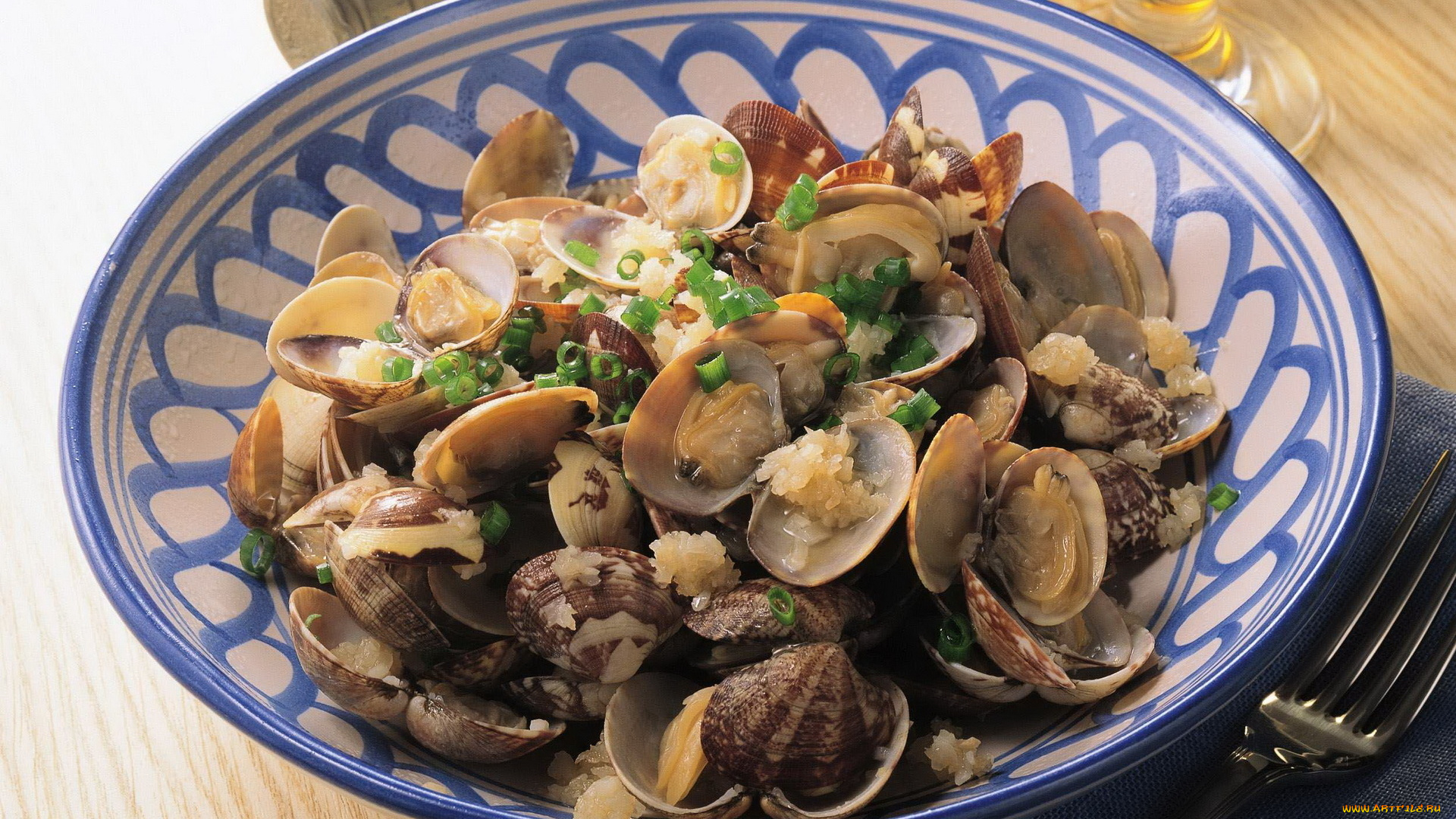 еда, рыбные, блюда, , с, морепродуктами, мидии