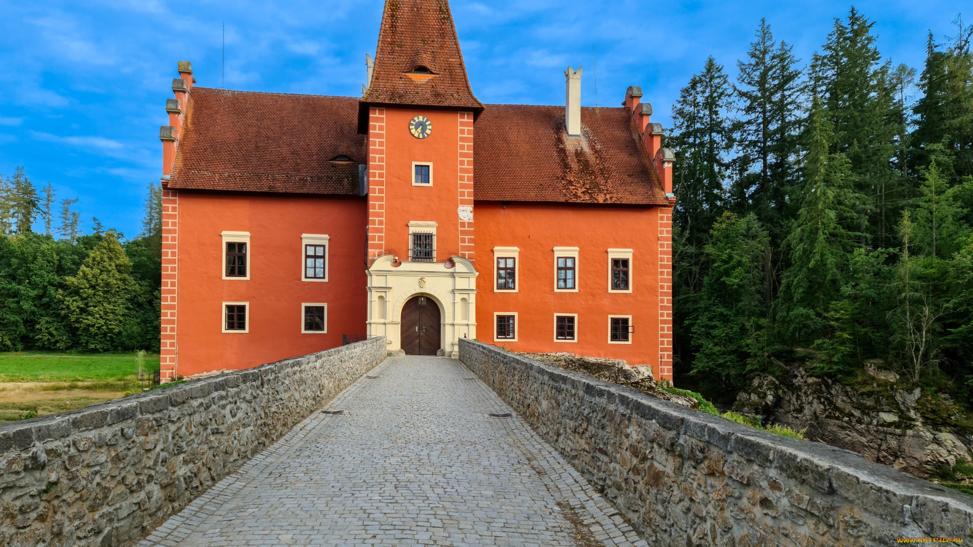red, lhota, castle, czech, republic, города, замки, чехии, red, lhota, castle, czech, republic