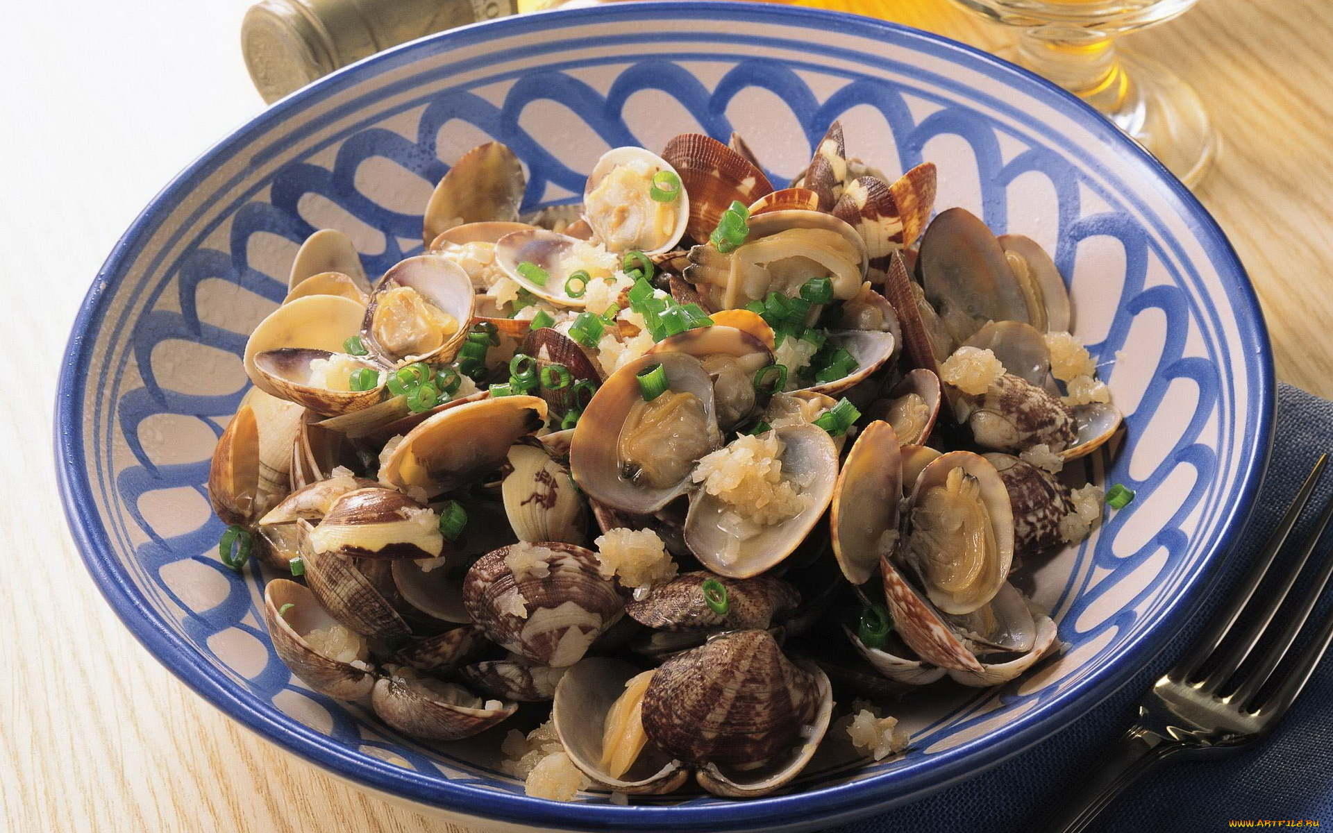 еда, рыбные, блюда, , с, морепродуктами, мидии