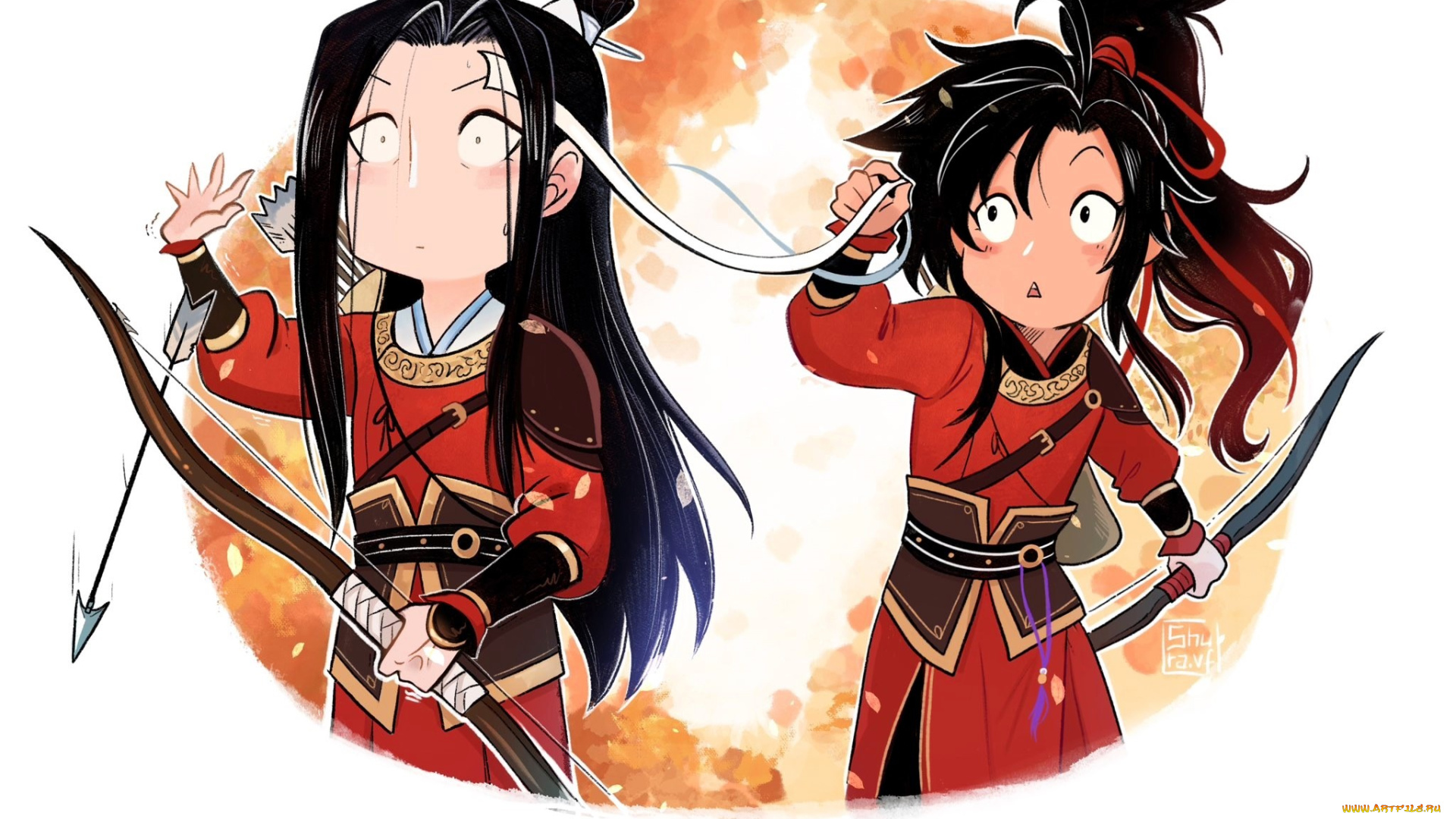 аниме, mo, dao, zu, shi, лань, ванцзы, вэй, усянь, лента, луки, стрелы