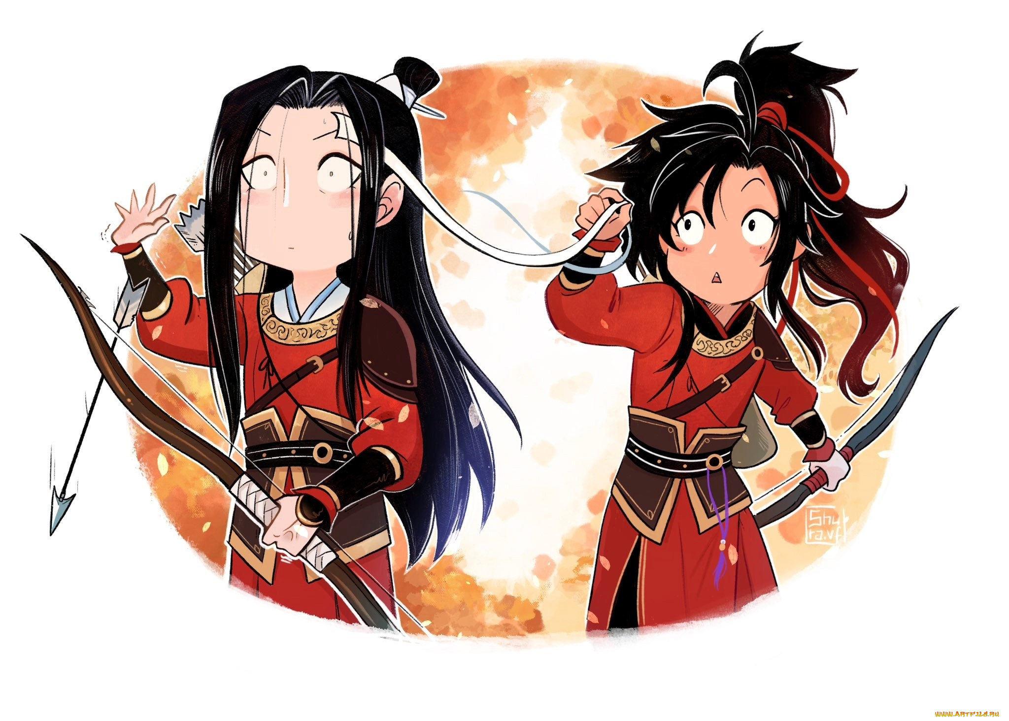 аниме, mo, dao, zu, shi, лань, ванцзы, вэй, усянь, лента, луки, стрелы