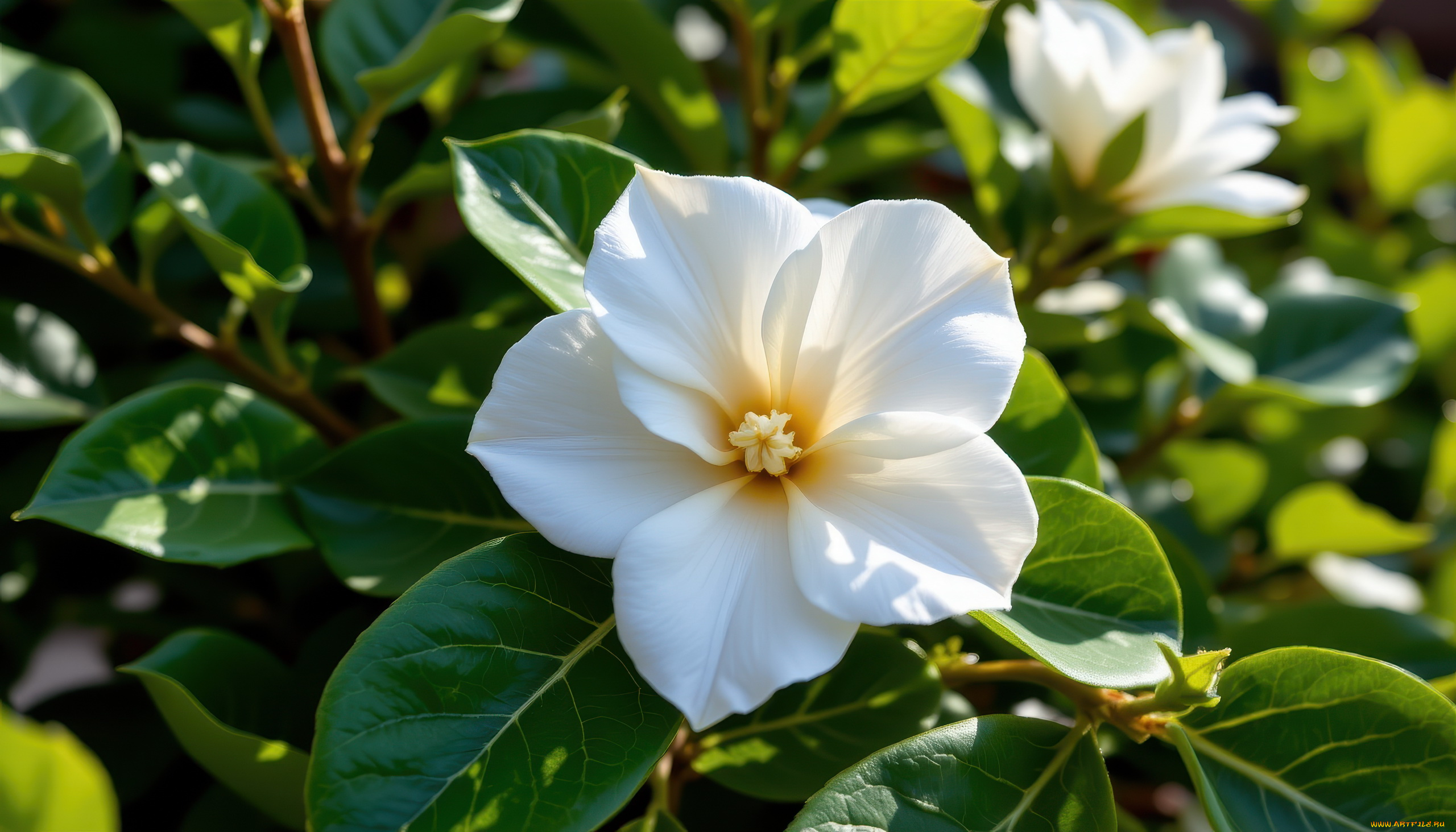 3д, графика, цветы, , flowers, гардения, макро