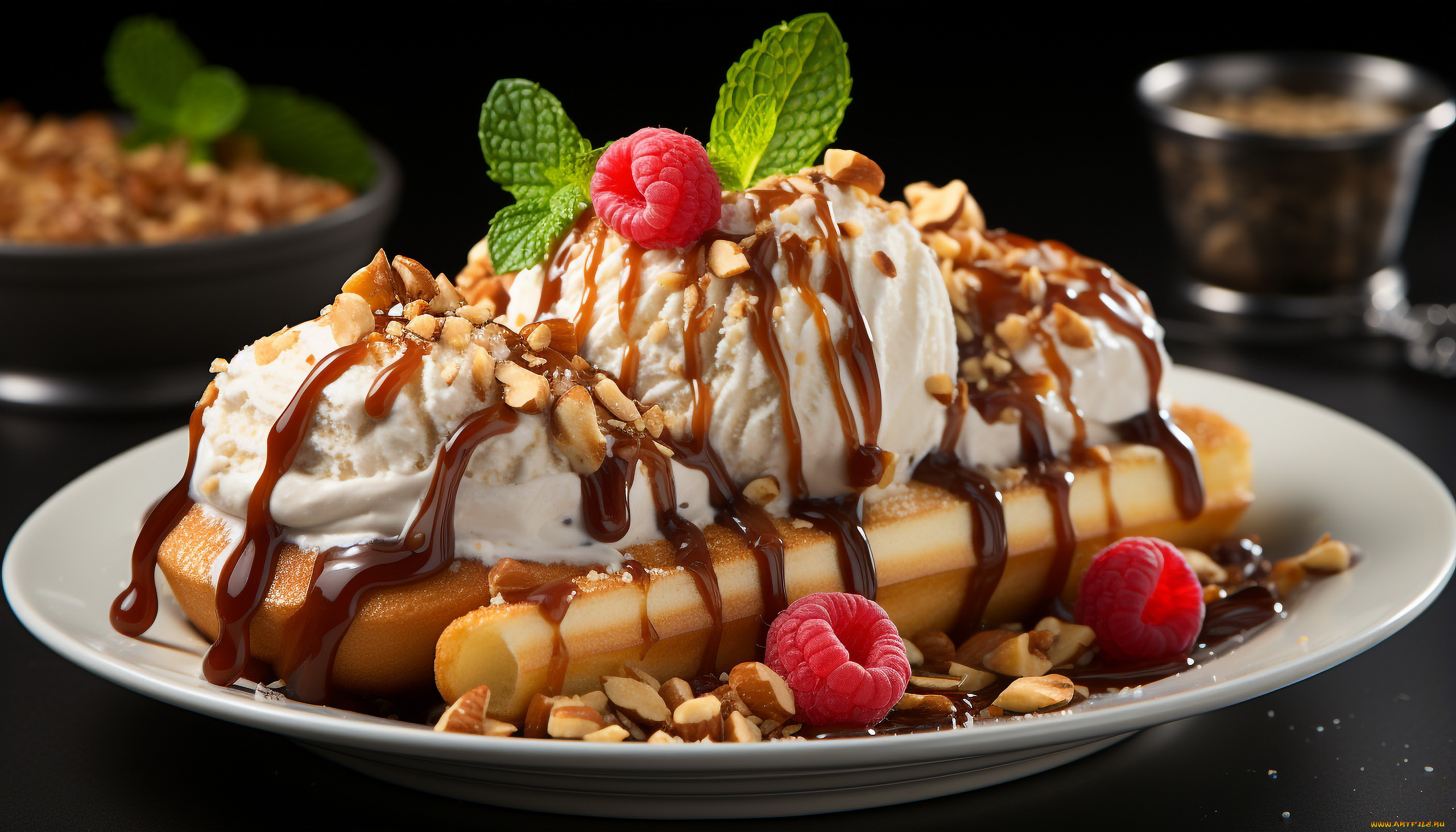 3д, графика, еда-, food, мороженое