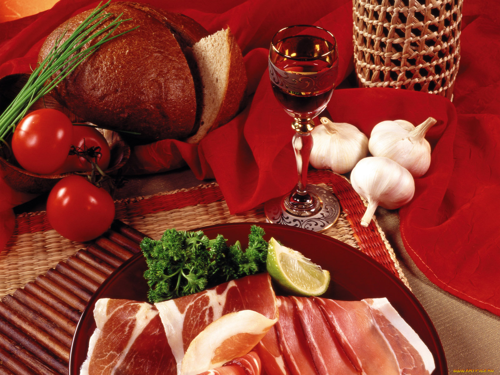 еда, мясные, блюда, помидоры, томаты