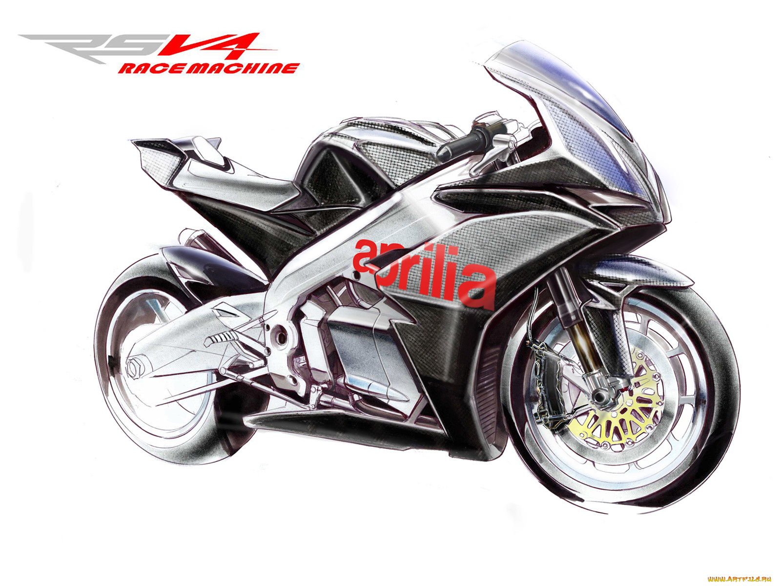 мотоциклы, рисованные