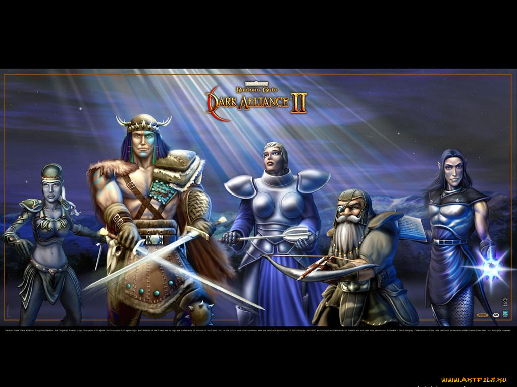видео, игры, baldur`s, gate, dark, alliance, ii