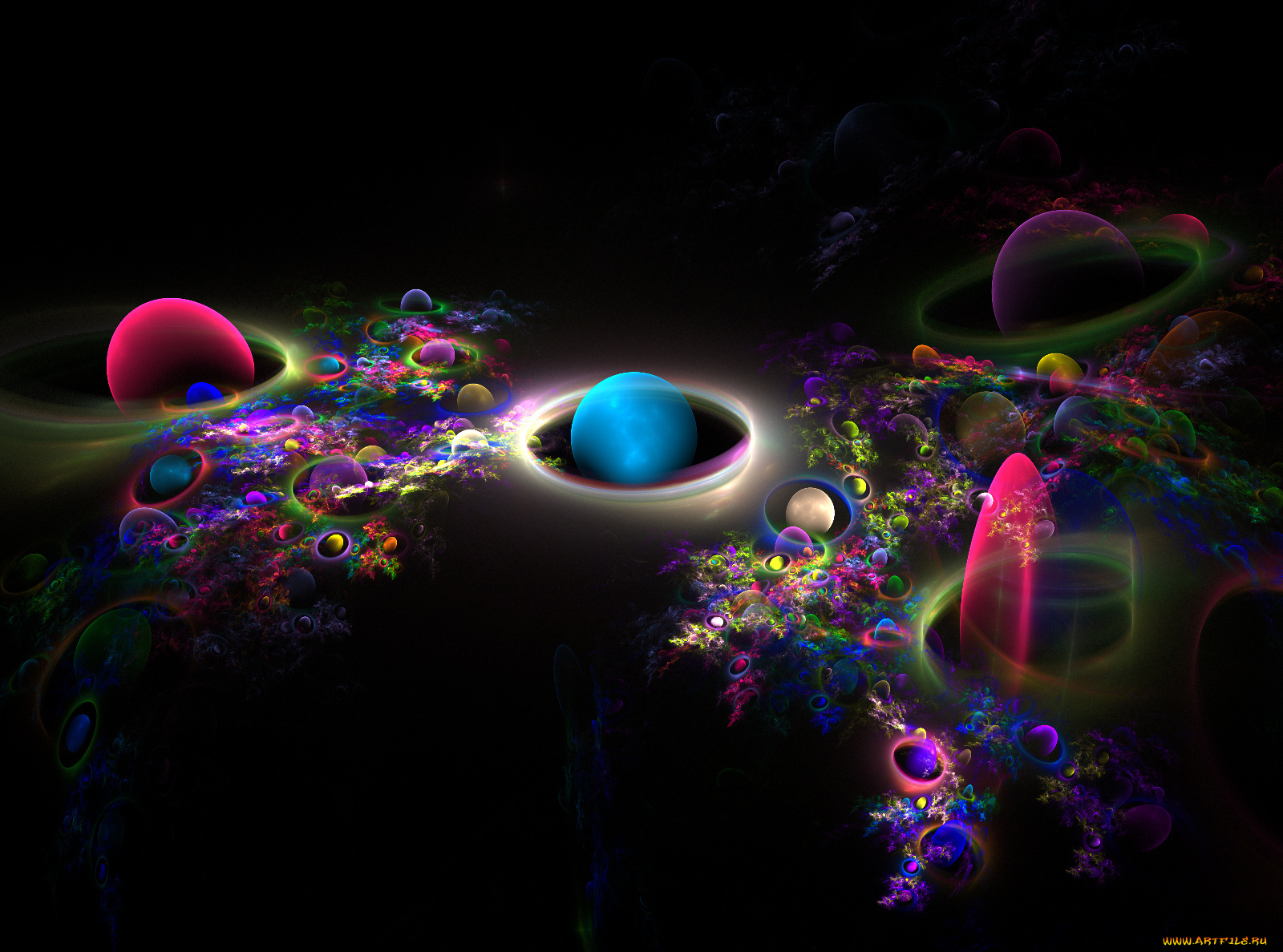 3д, графика, fractal, фракталы, тёмный, узор, фрактал