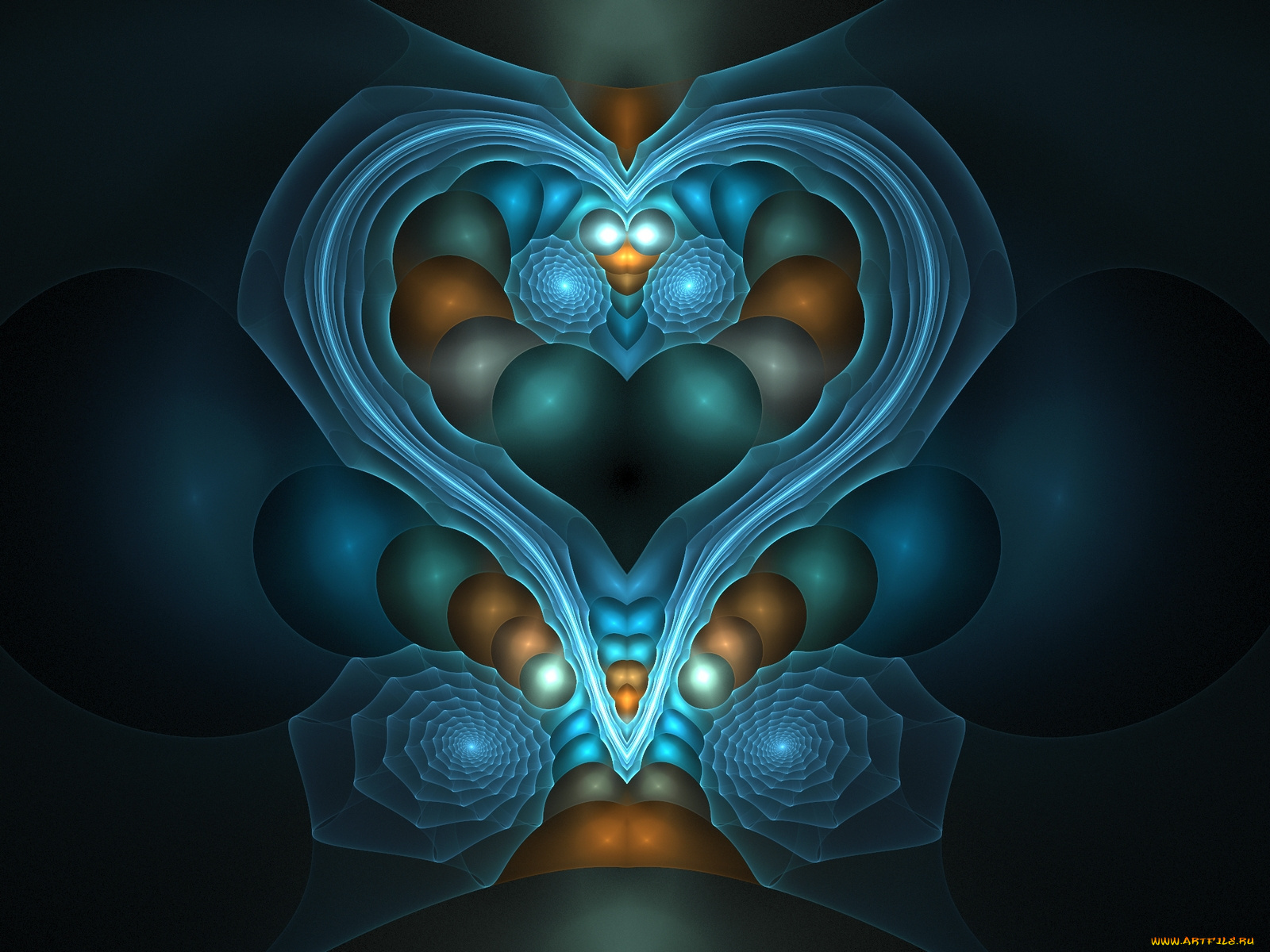 3д, графика, fractal, фракталы, узор, тёмный, фрактал
