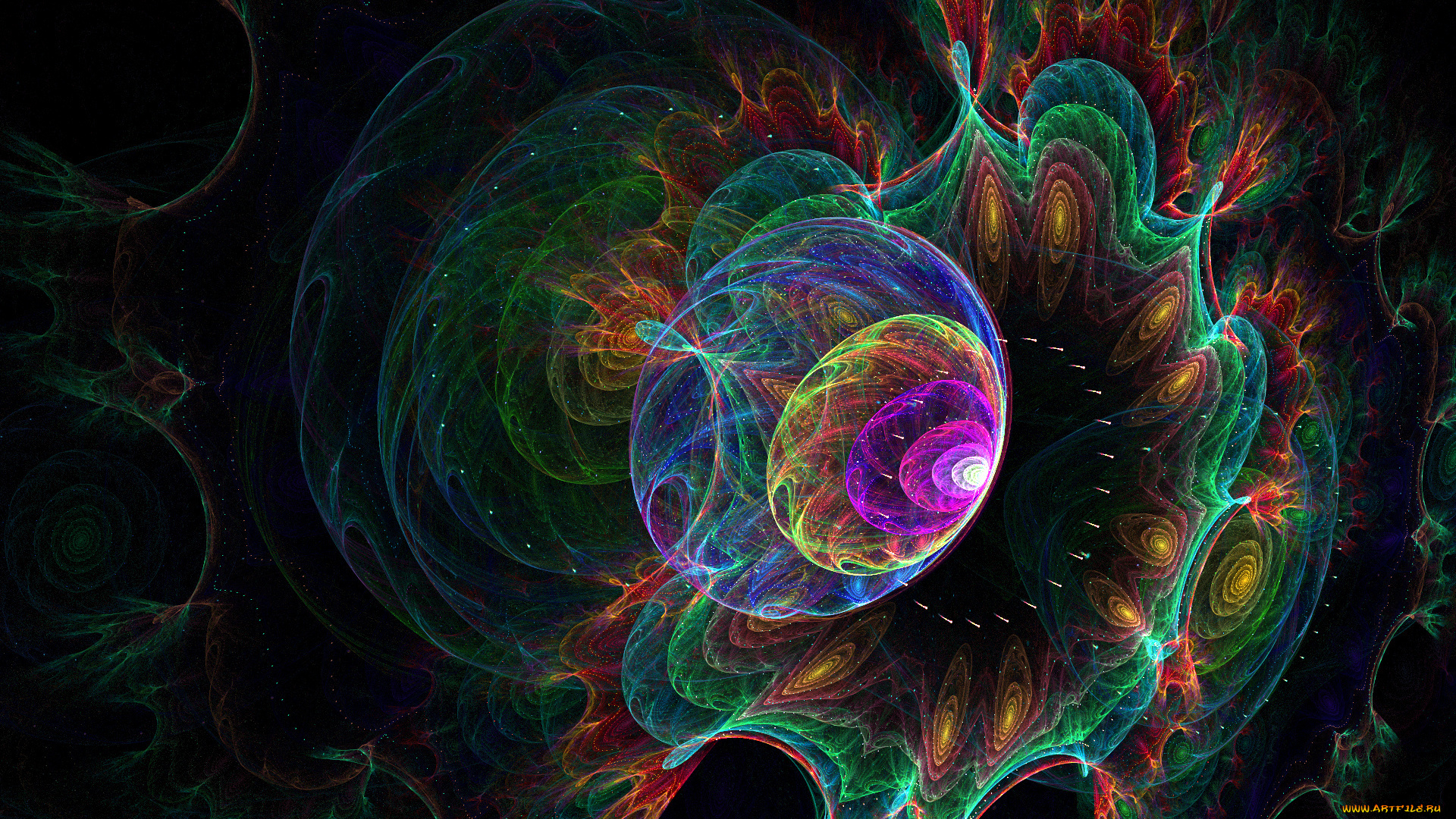 3д, графика, fractal, фракталы, узор, тёмный, абстракция